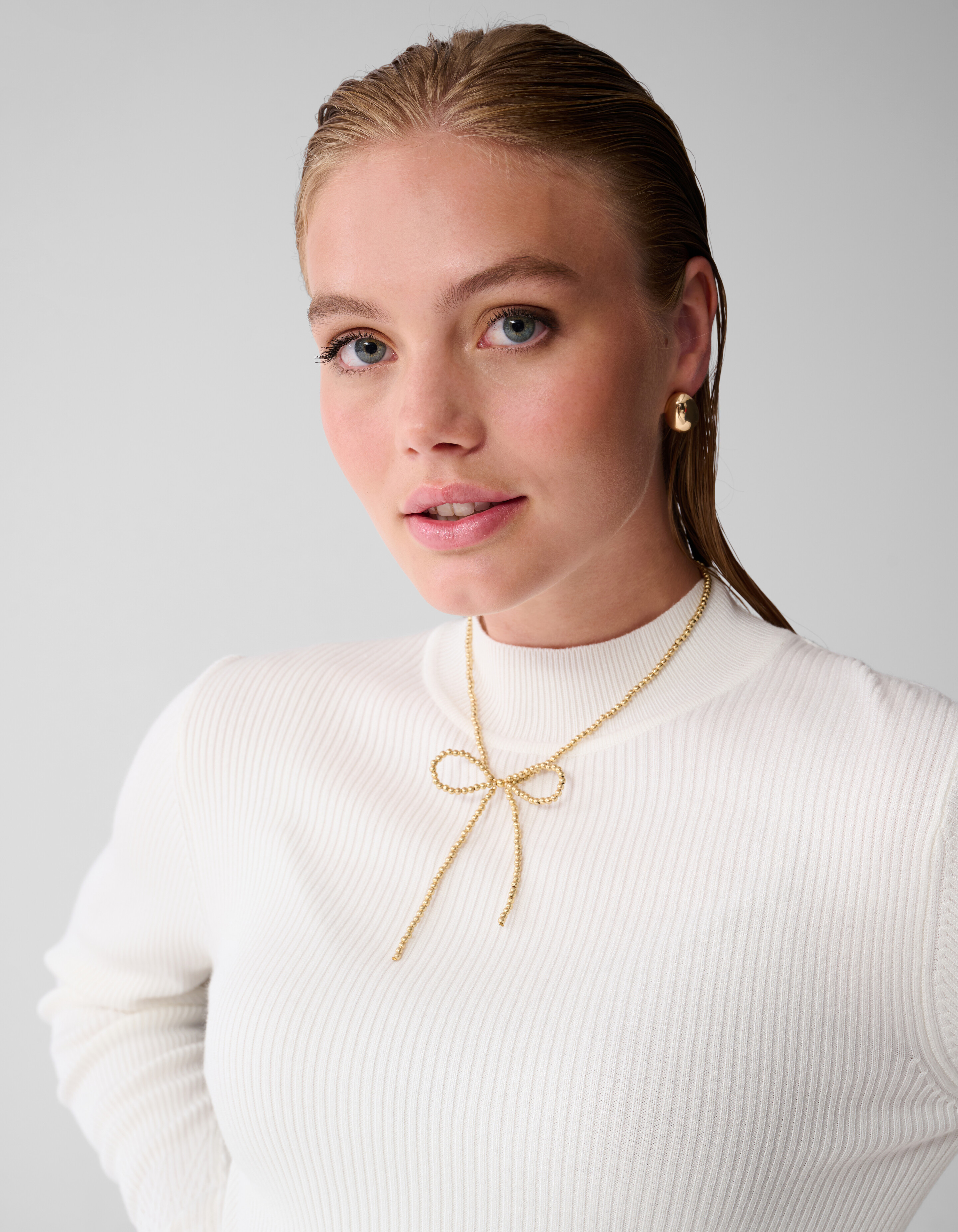 Perlen-Strickkette Gold SHOEBY ACCESSOIRES