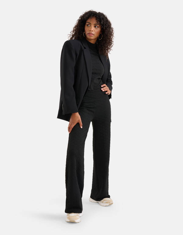 Structure Hose mit weitem Bein Schwarz SHOEBY WOMEN