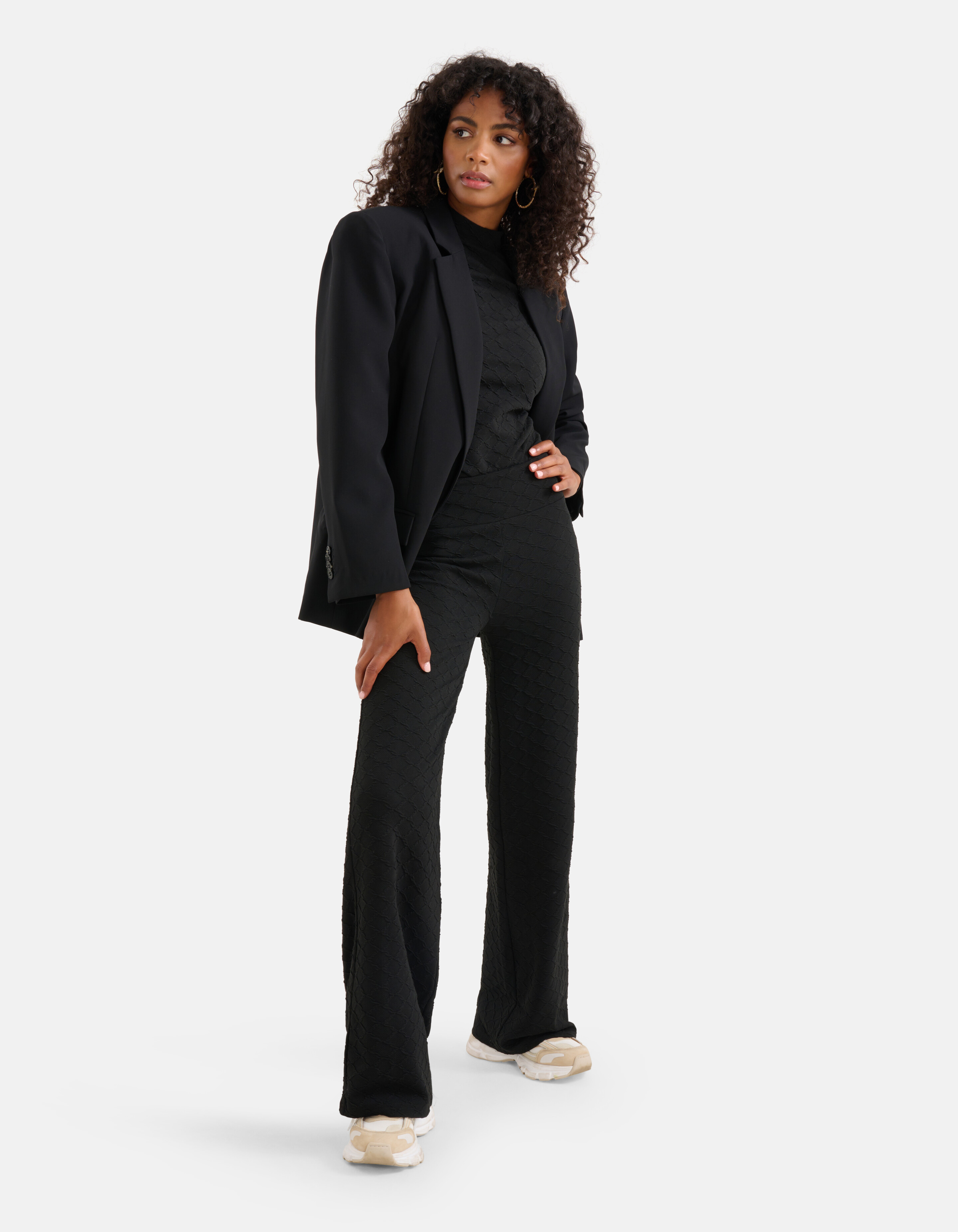 Structure Hose mit weitem Bein Schwarz SHOEBY WOMEN