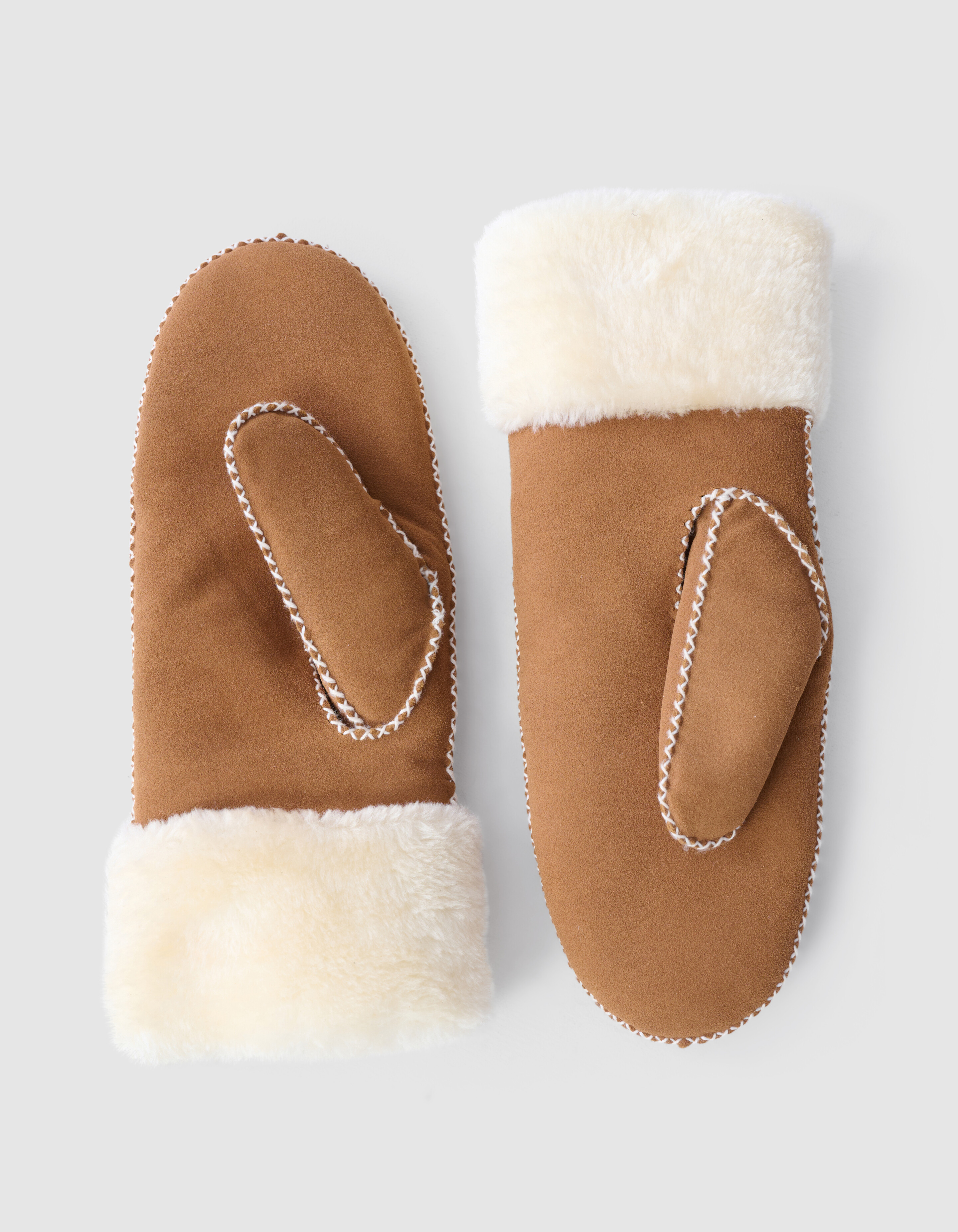 Fäustlinge aus Wolle Braun SHOEBY ACCESSOIRES