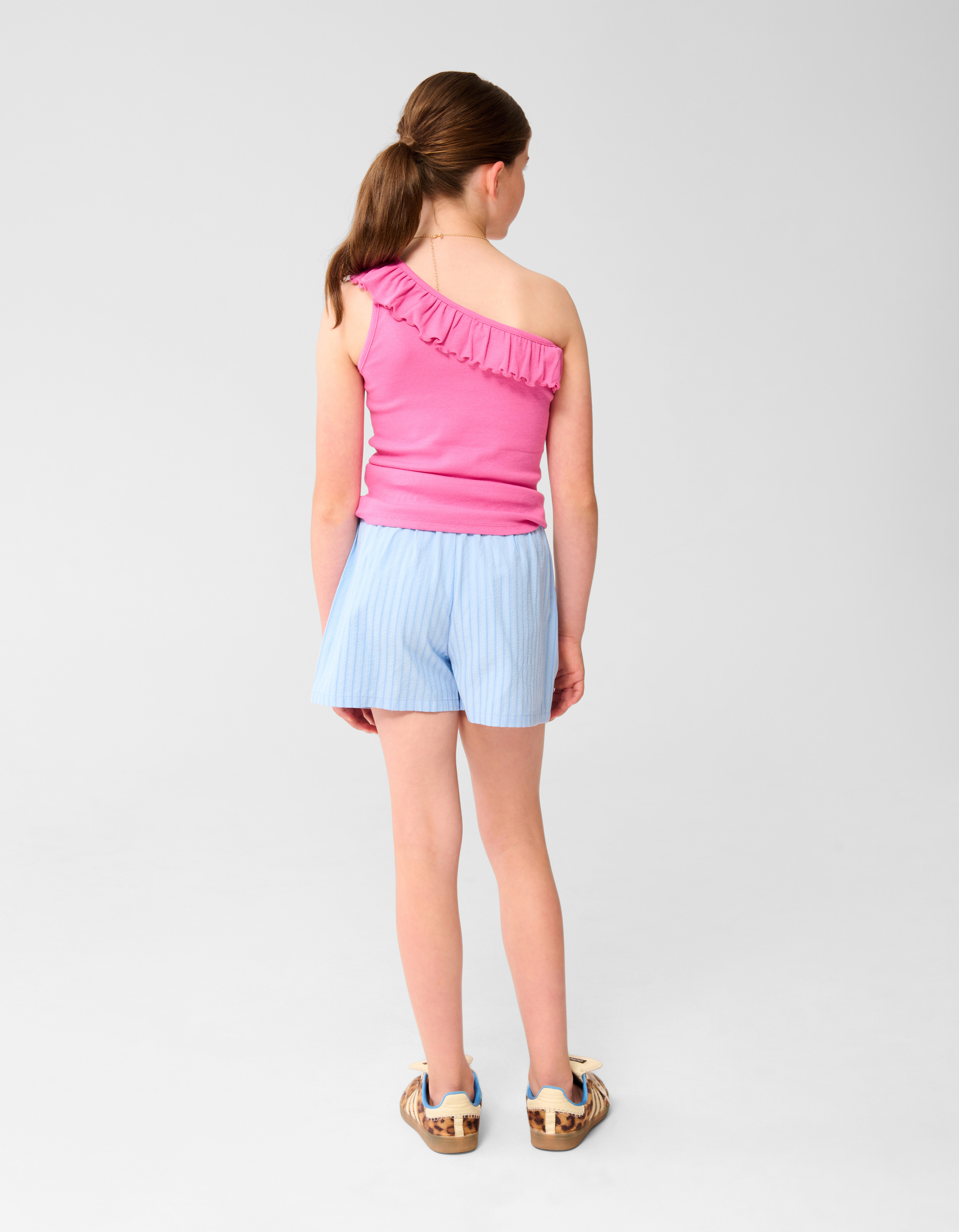 Ein-Schulter-Rippen-Top Rosa SHOEBY GIRLS
