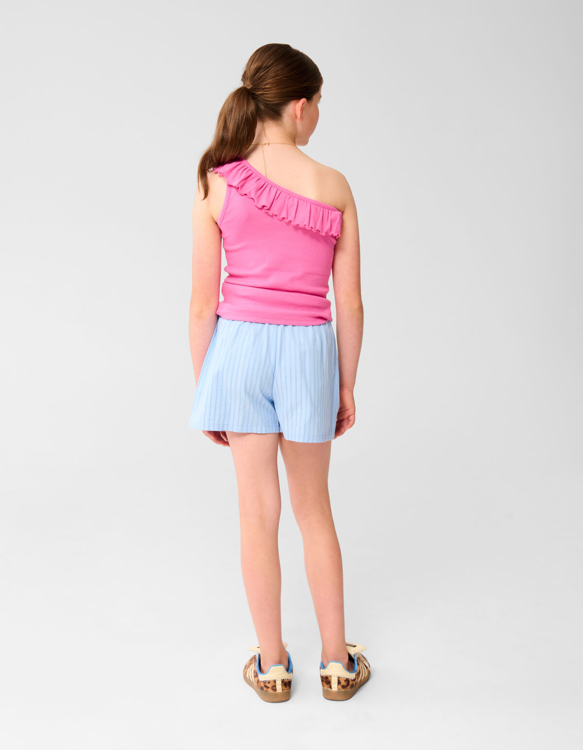 Ein-Schulter-Rippen-Top Rosa SHOEBY GIRLS