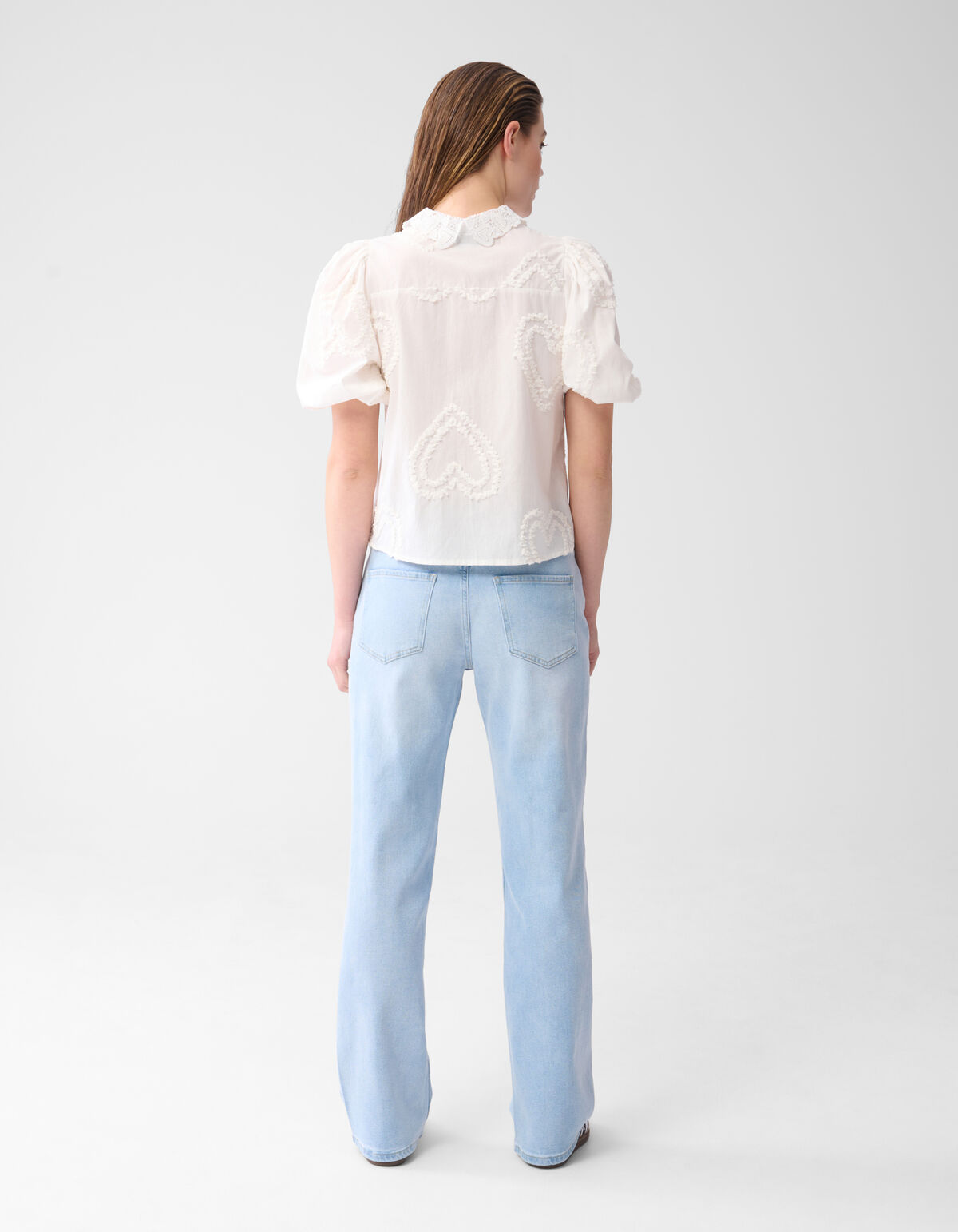 Puff Heart Top Weiß SHOEBY WOMEN