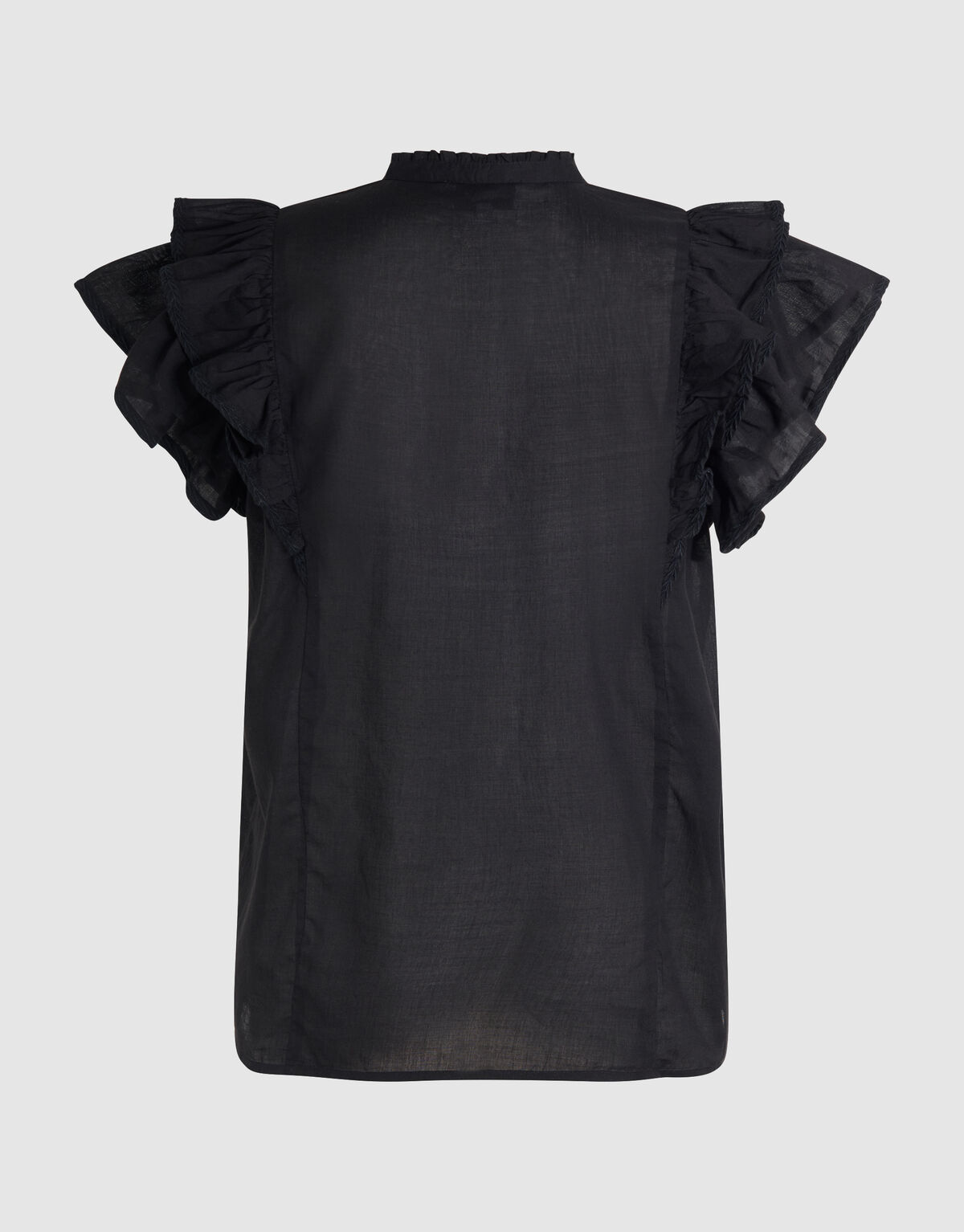 Rüschen-Top Schwarz SHOEBY WOMEN