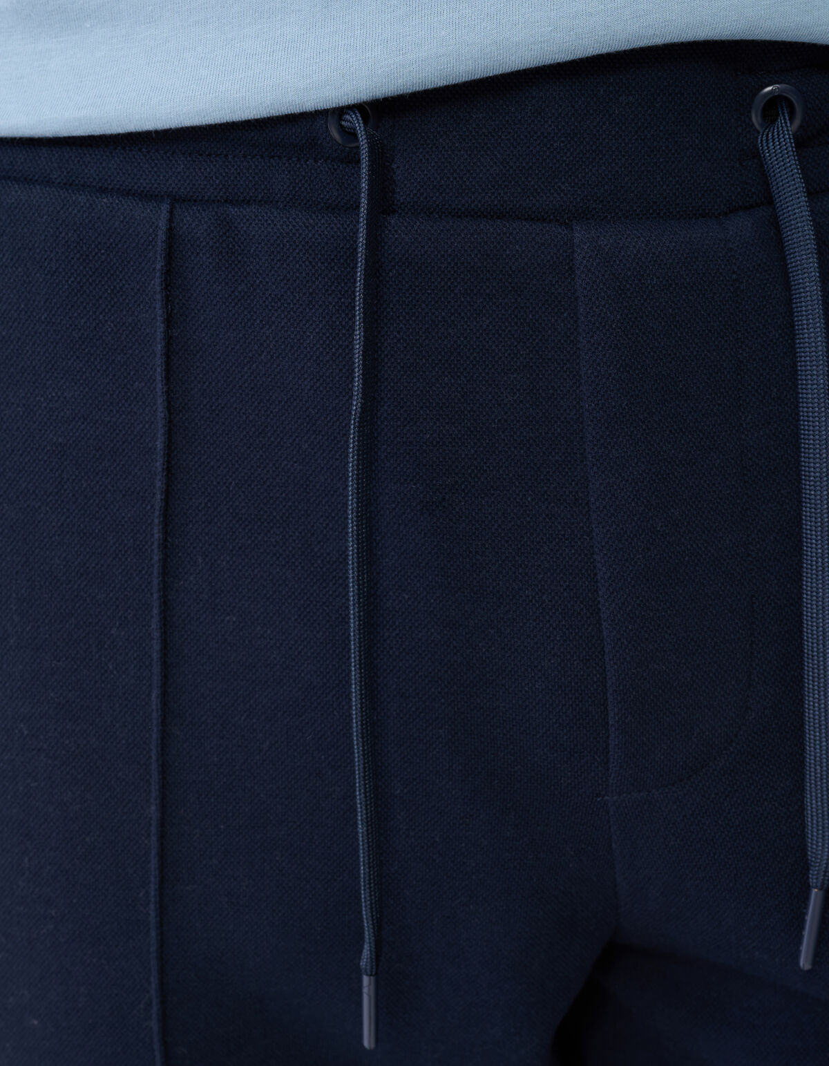 Piqu&eacute; Regular Fit Hose Dunkelblau SHOEBY MEN