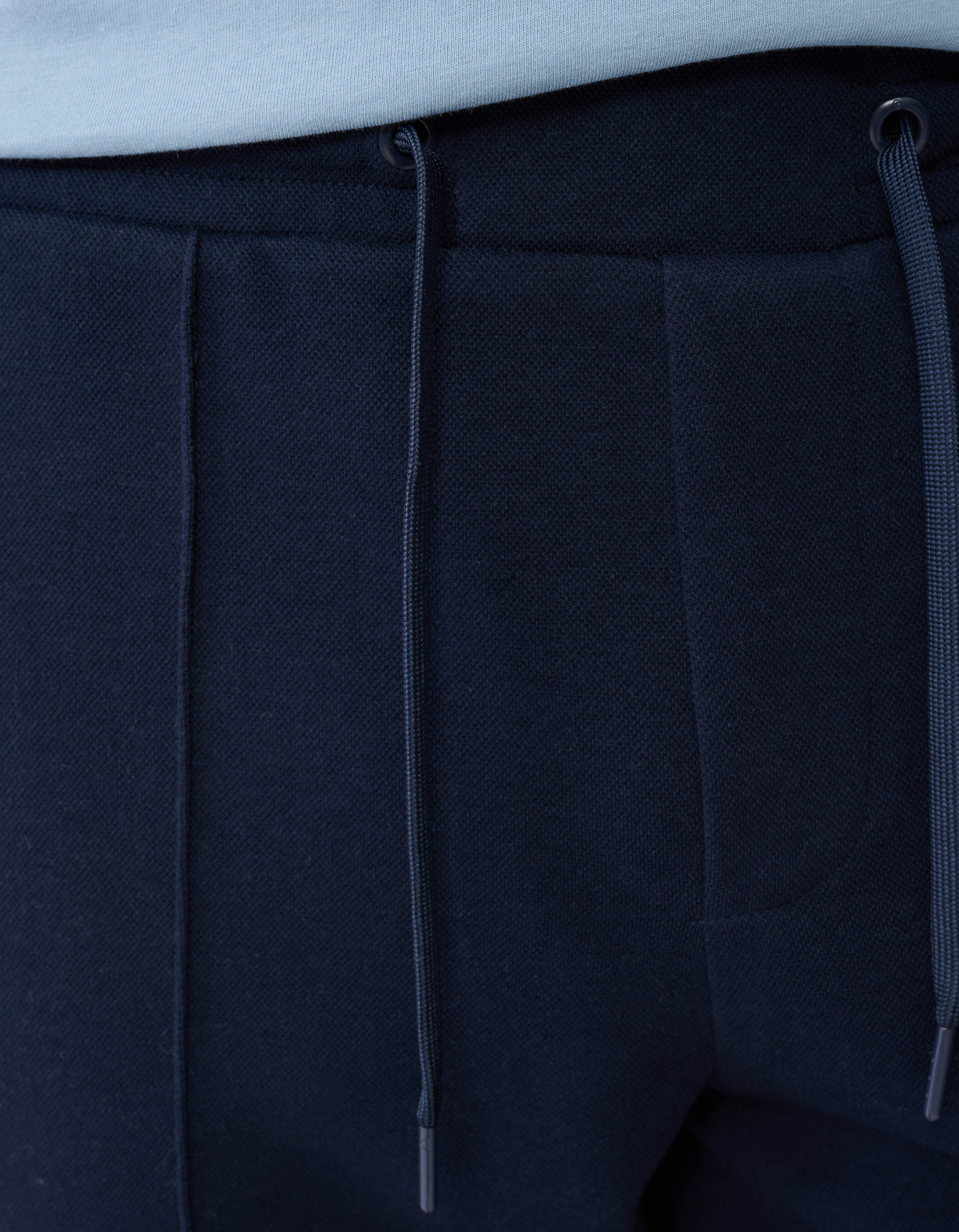 Piqu&eacute; Regular Fit Hose Dunkelblau SHOEBY MEN