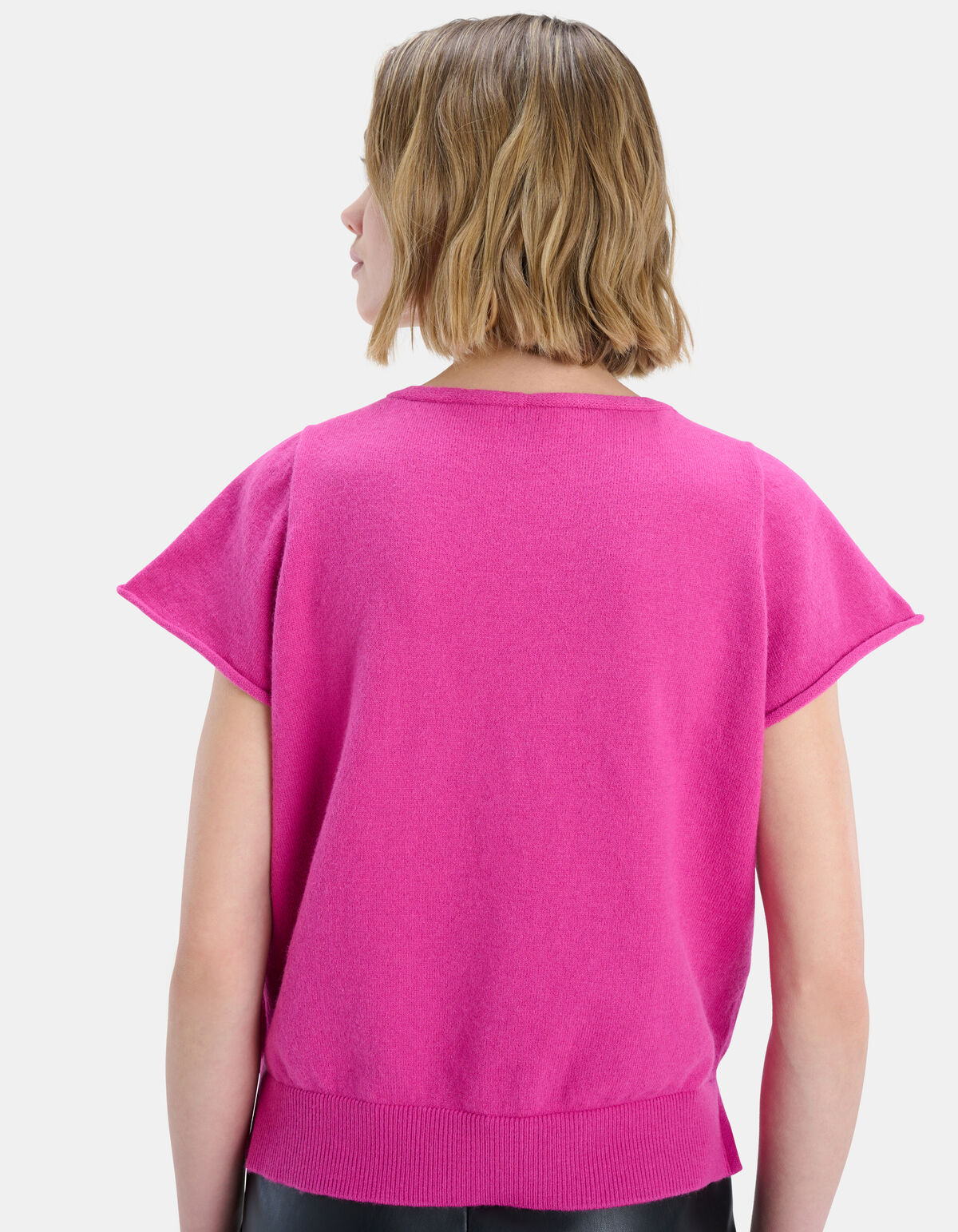 Stricktop mit V-Ausschnitt Rosa EKSEPT