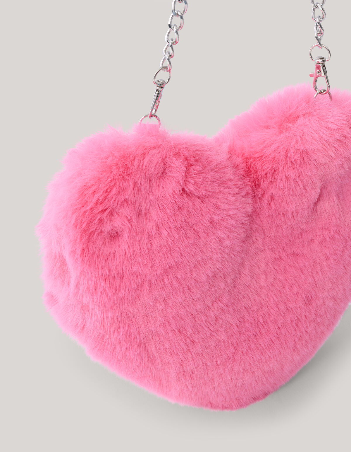 Pelz Herz Tasche Rosa SHOEBY ACCESSOIRES