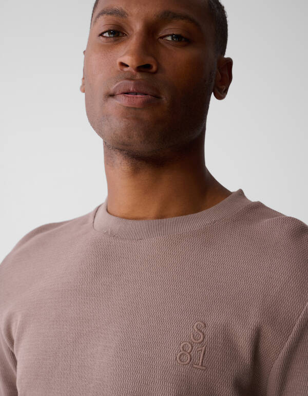 Structure Pocket T-Shirt Hellbraun SHOEBY MEN