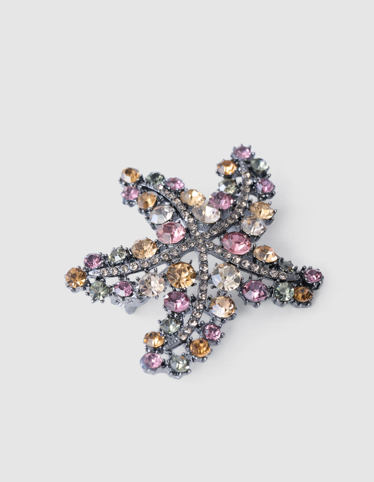 Strass Stern Brosche Silber SHOEBY ACCESSOIRES