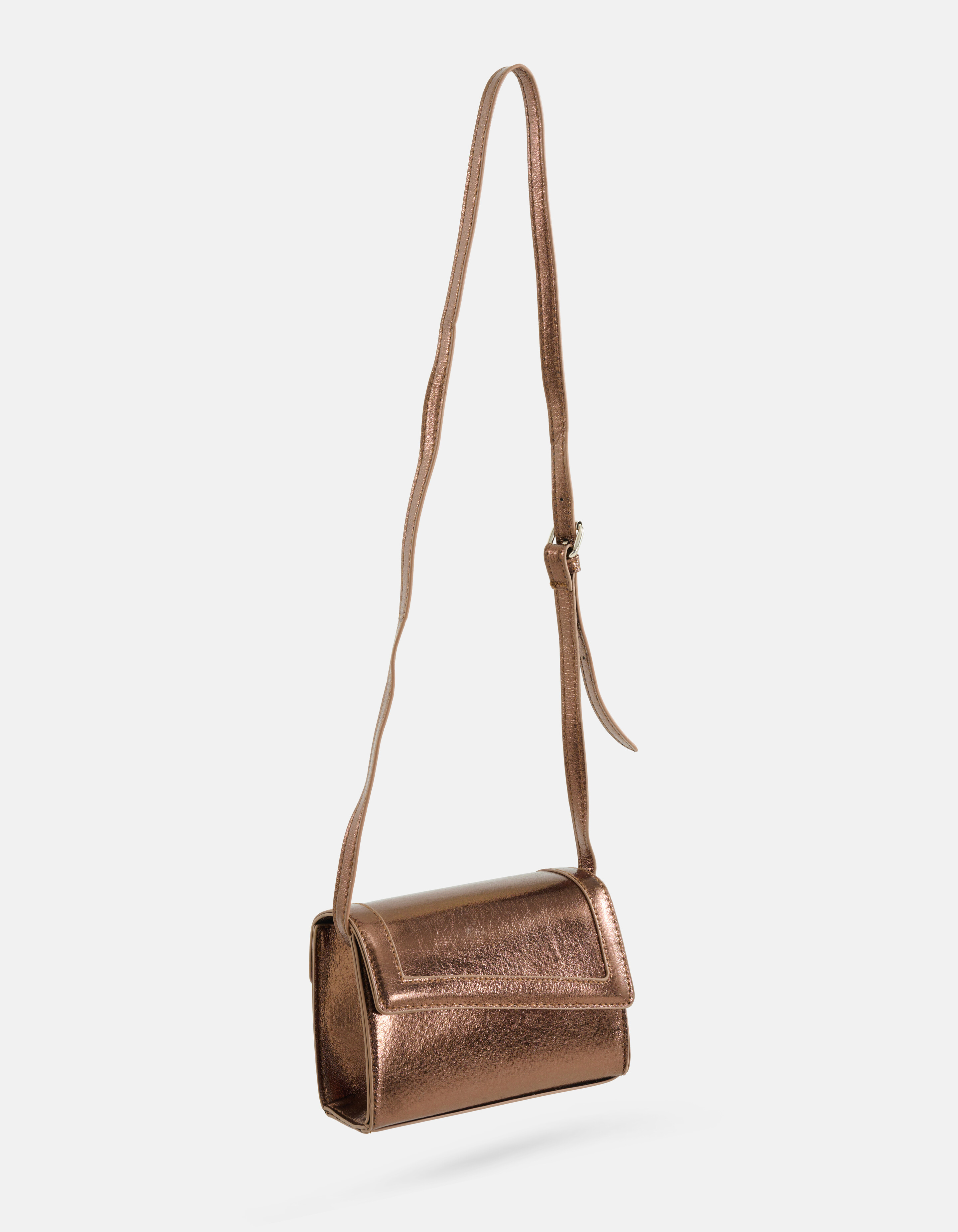 Metallic-Mini-Tasche Braun SHOEBY ACCESSOIRES
