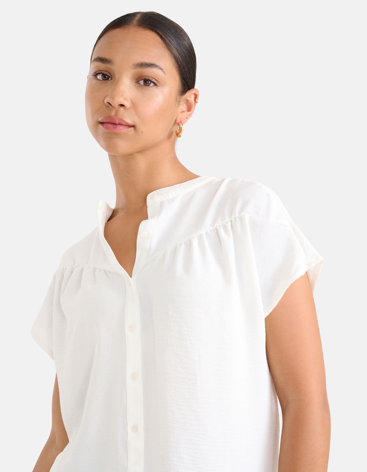 Relaxed Fit Top Weiß SHOEBY WOMEN