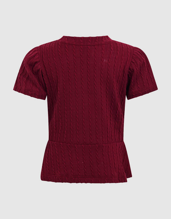 Schößchen-Top Dunkelrot SHOEBY GIRLS