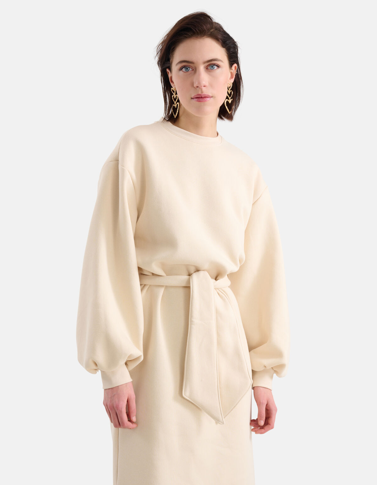 Sweater Dress Gebroken Wit SHOEBY WOMEN