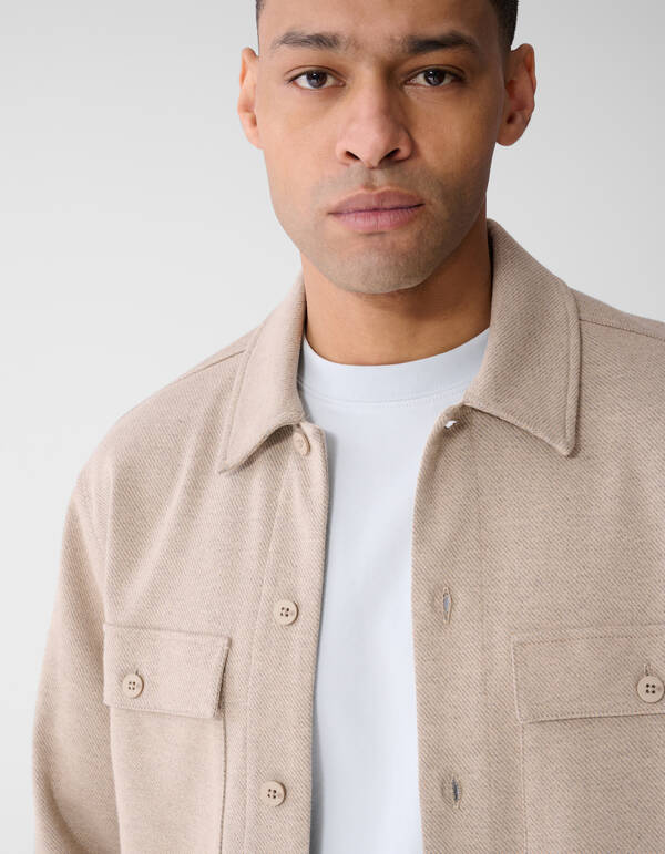 Hellbraunes, weiches Overshirt SHOEBY MEN