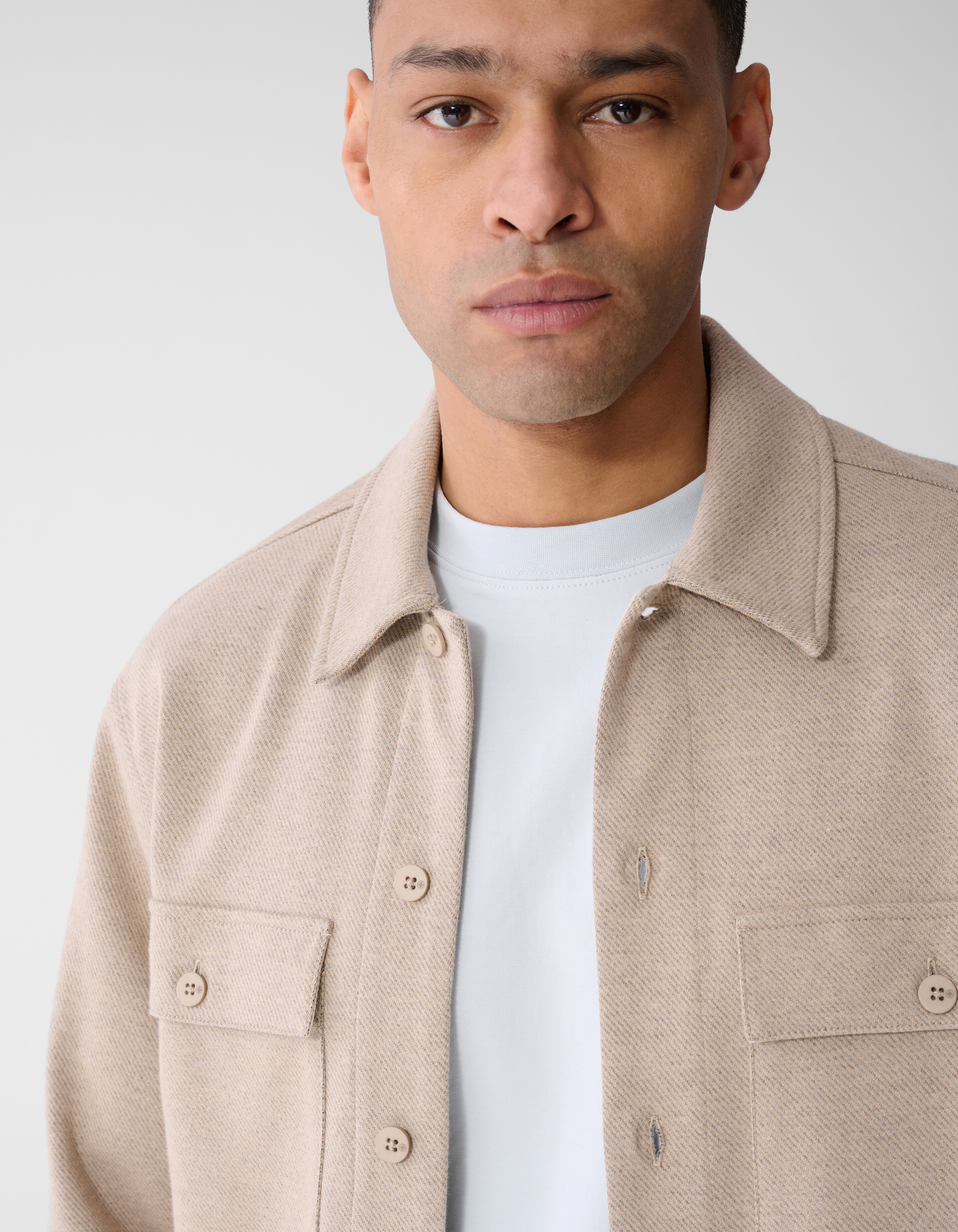 Hellbraunes, weiches Overshirt SHOEBY MEN