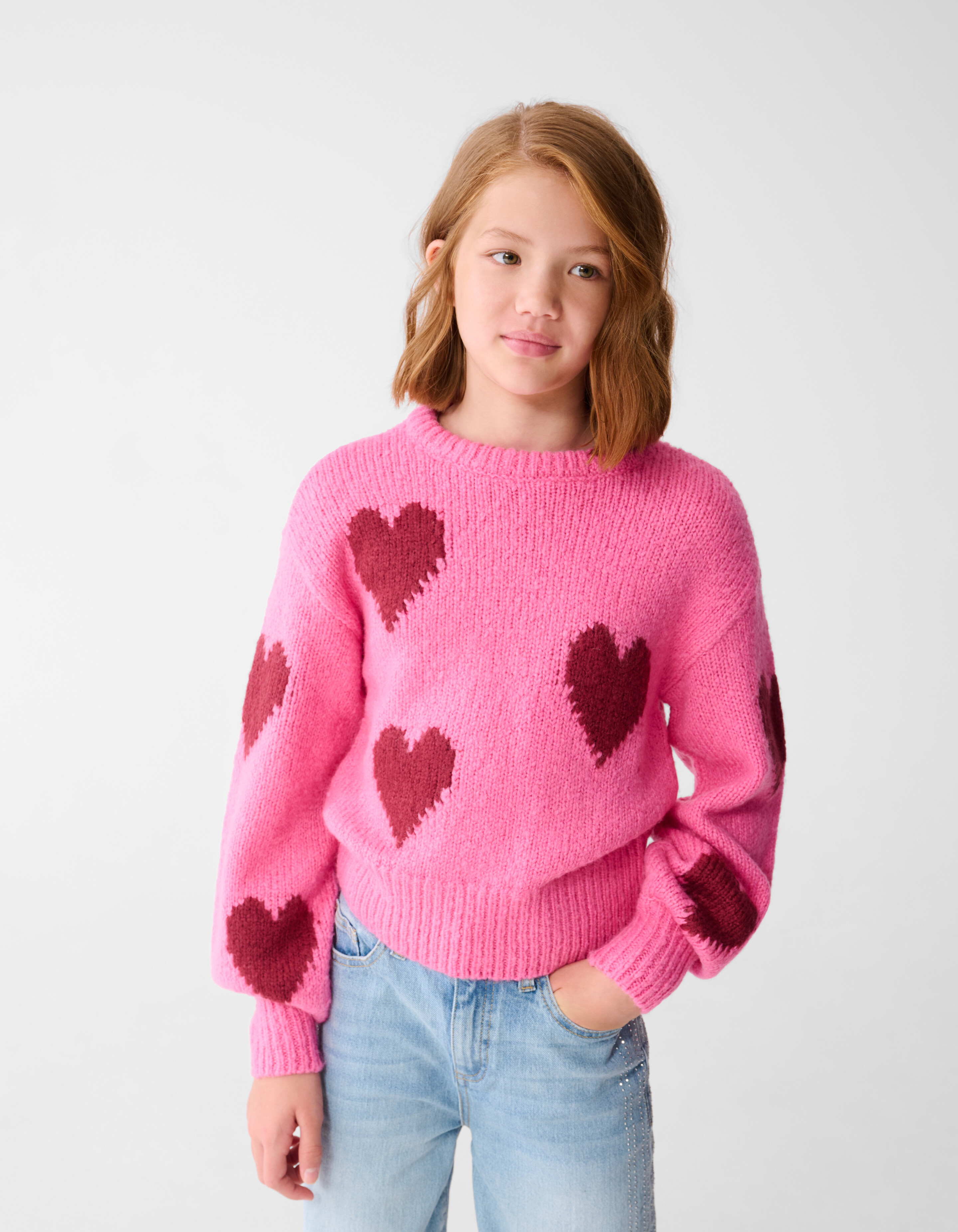 Pullover mit Herz-Artwork Rosa SHOEBY GIRLS