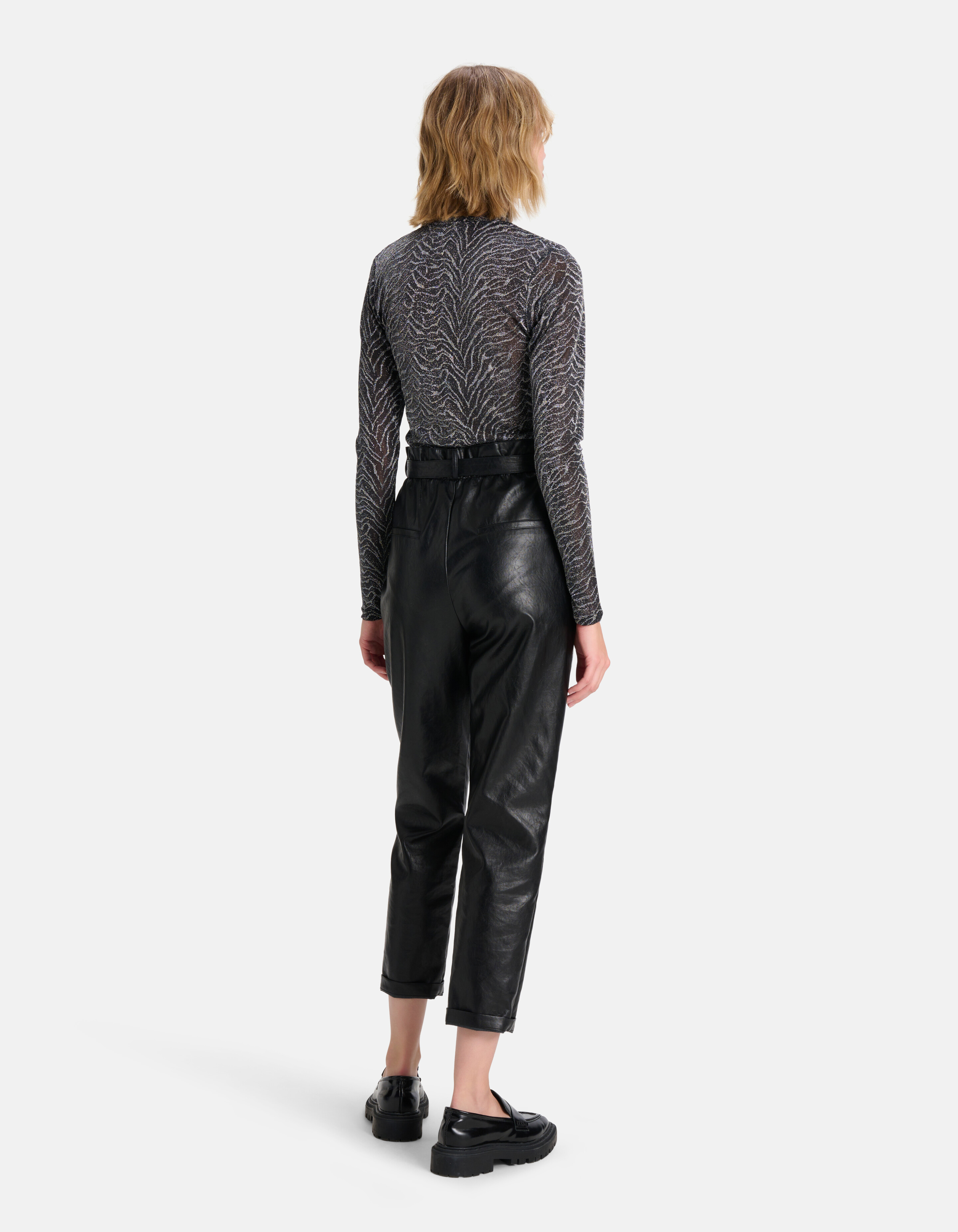 Glitzerndes Mesh-Top Silber SHOEBY WOMEN