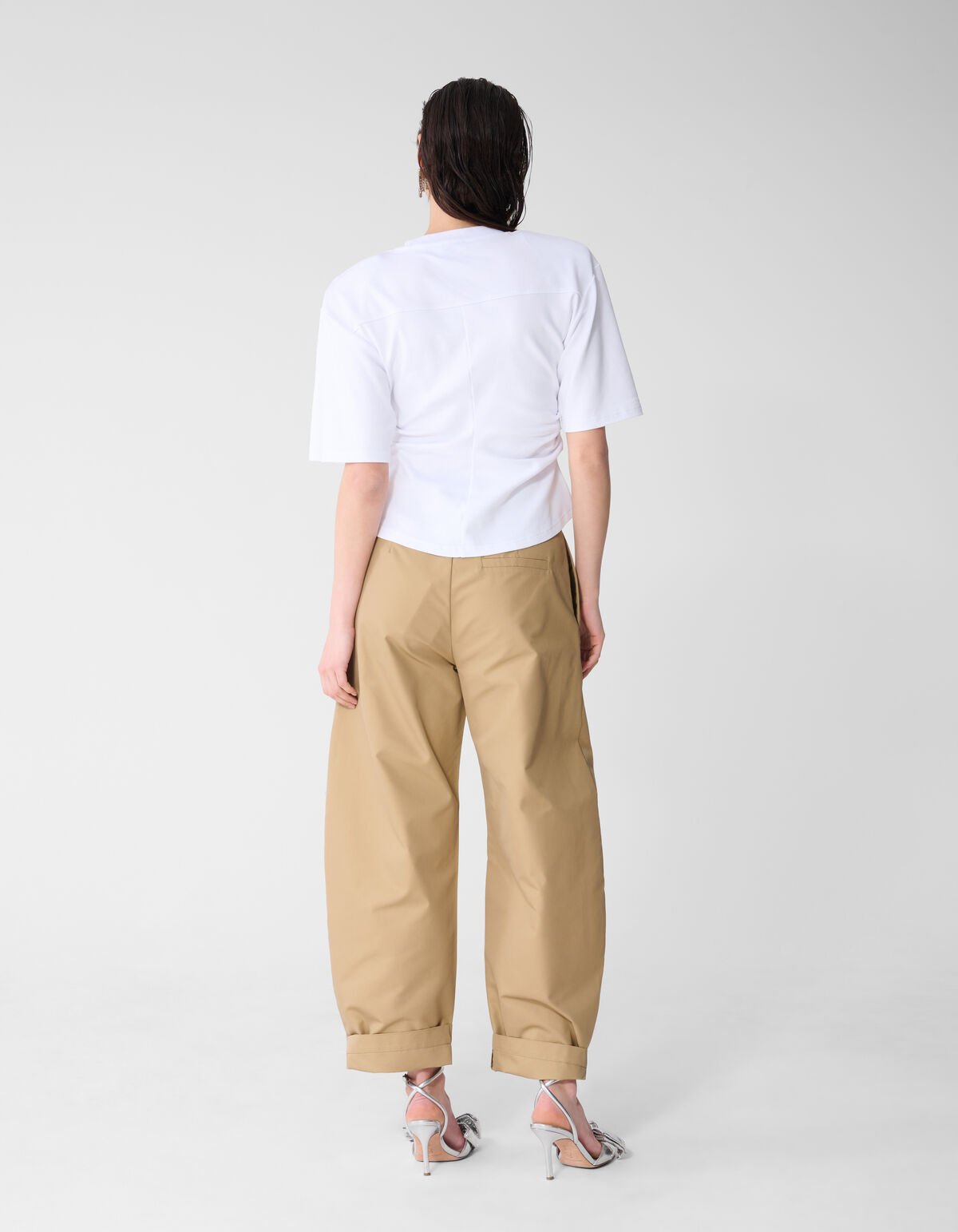 Tailliertes T-Shirt Wei&szlig; SHOEBY WOMEN