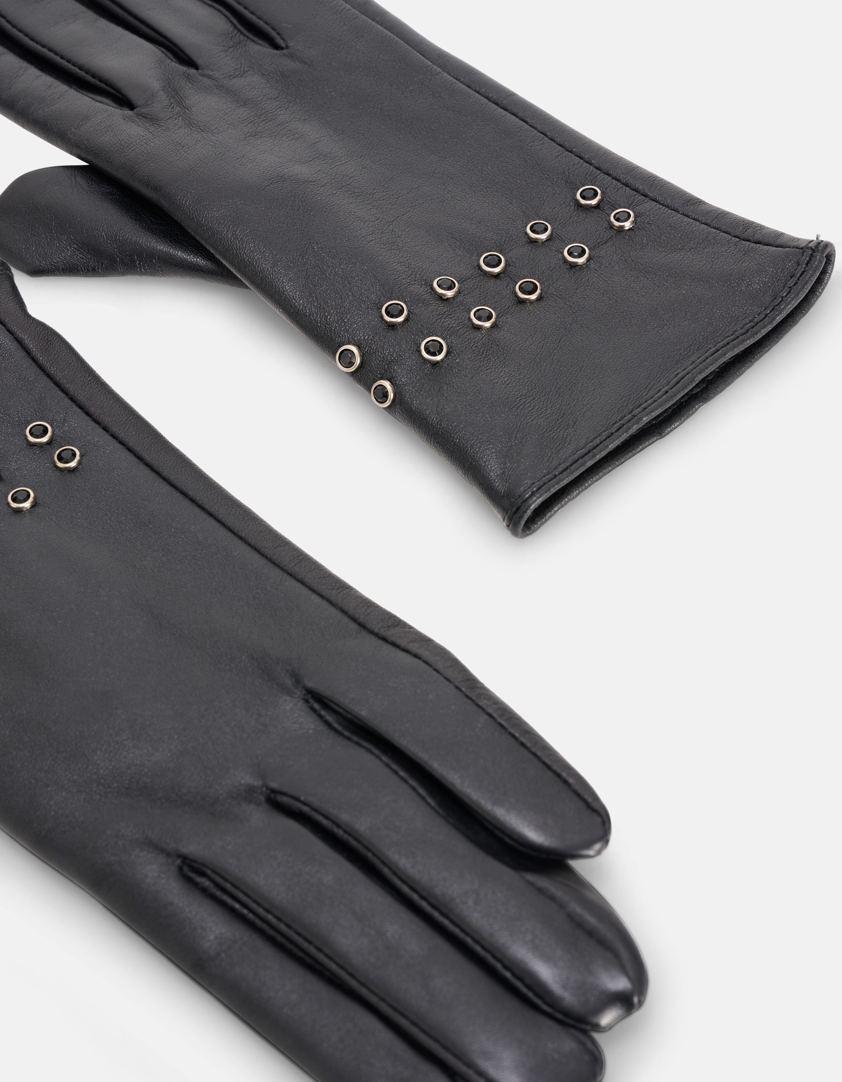 Handschuhe mit Strasssteinen Schwarz SHOEBY ACCESSOIRES
