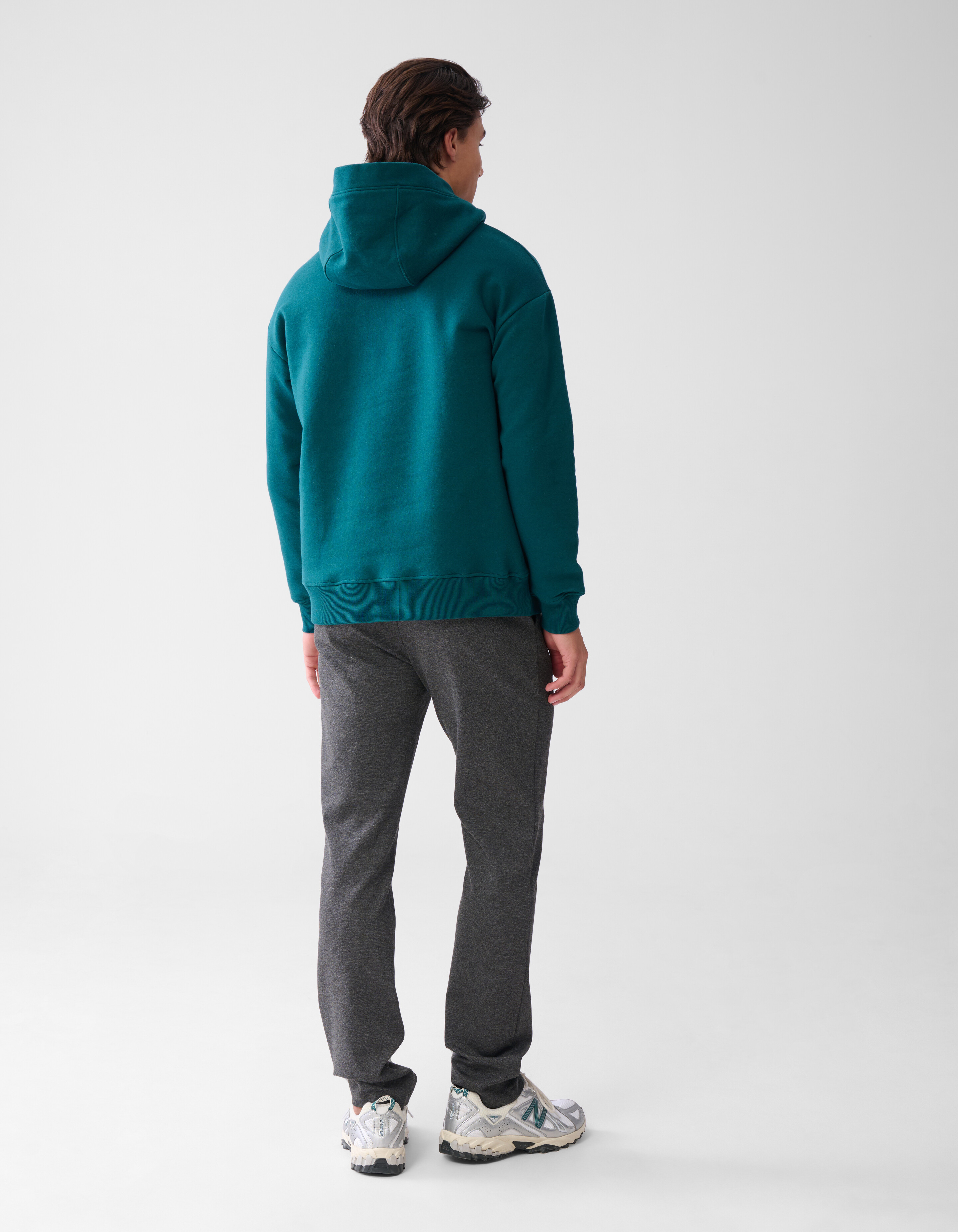 Relaxed Fit Hoodie Donkergroen SHOEBY MEN