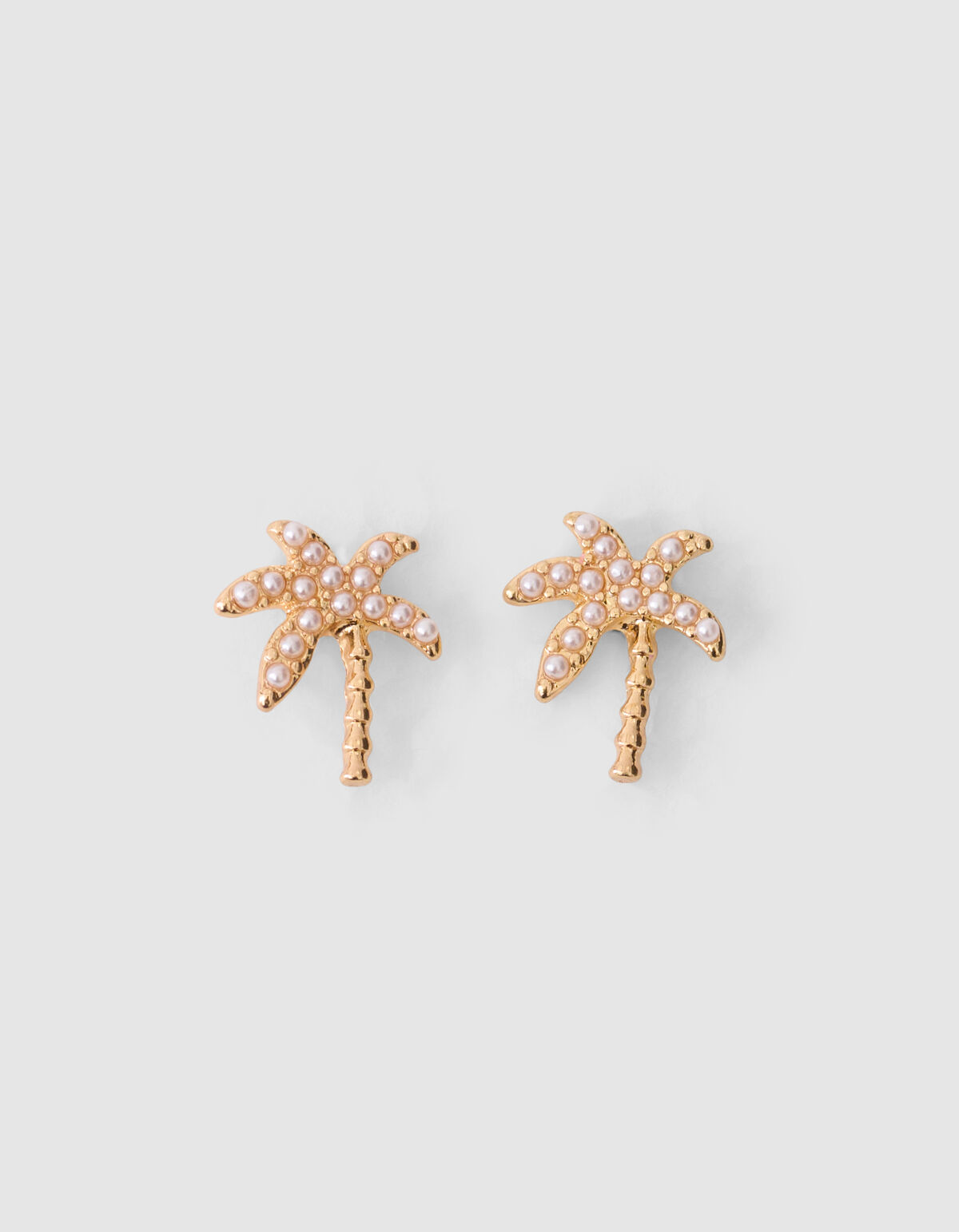 Palmenbaum Perlen Ohrringe Gold SHOEBY ACCESSOIRES