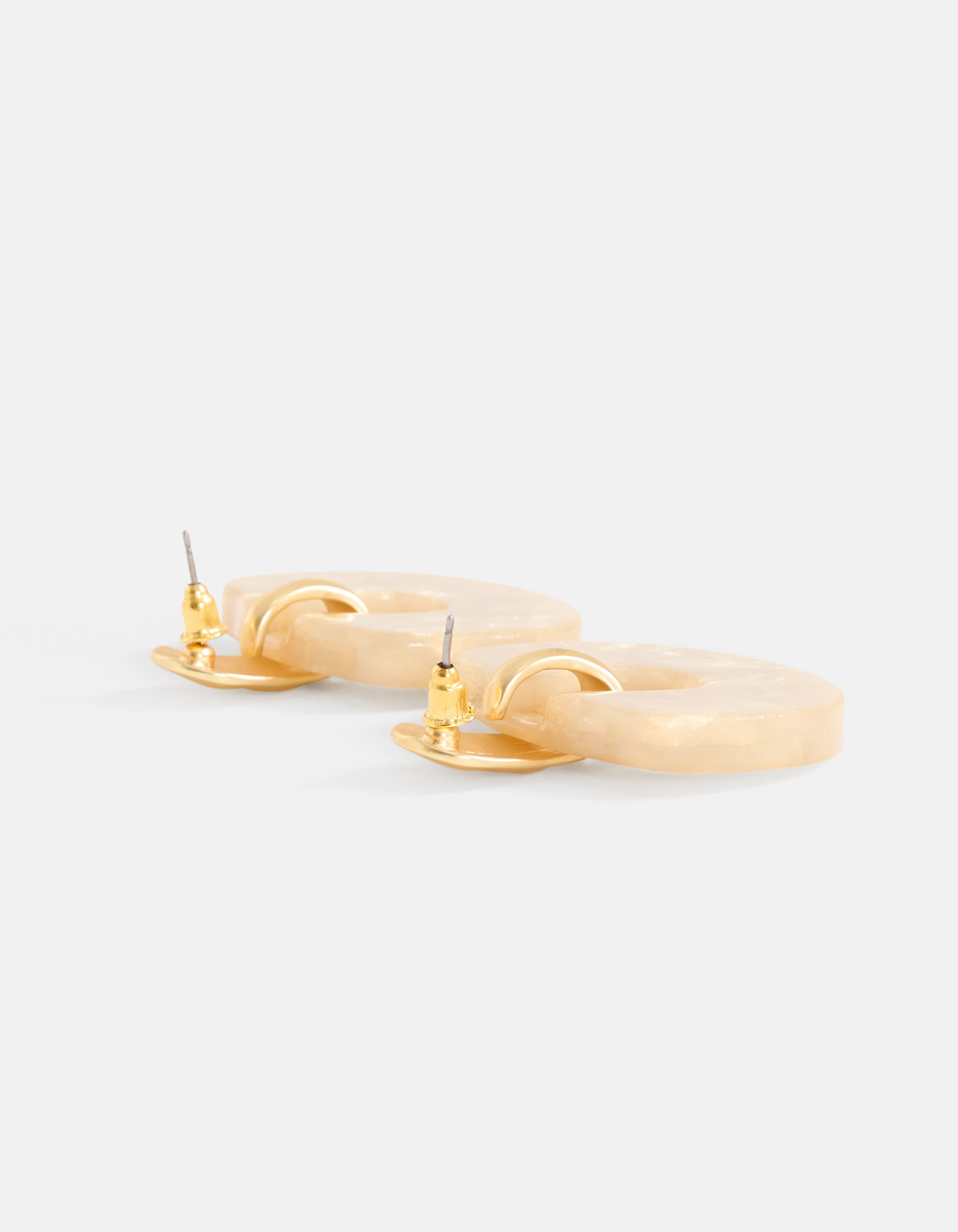 Marmor-Ohrringe Beige SHOEBY ACCESSOIRES