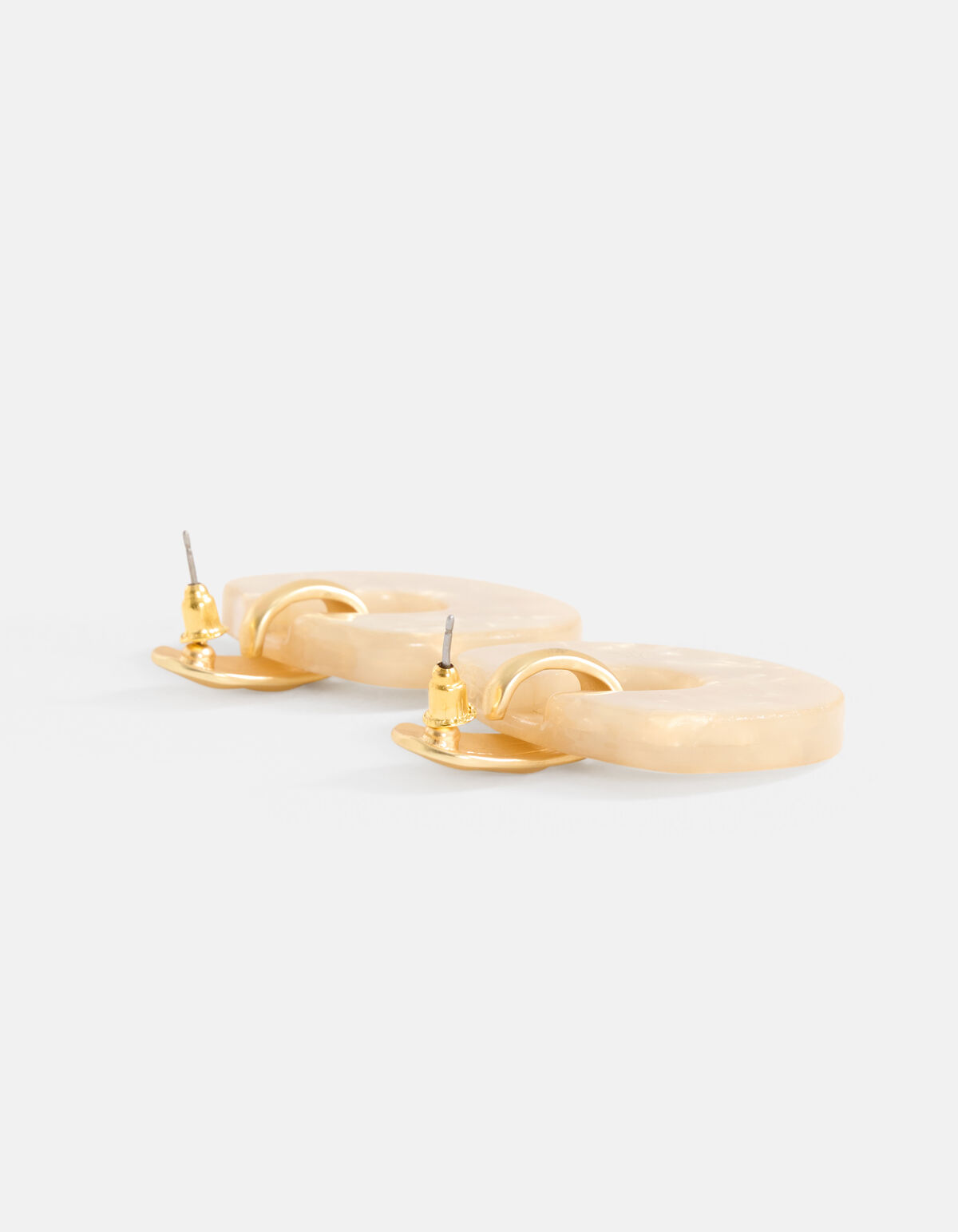 Marmor-Ohrringe Beige SHOEBY ACCESSOIRES