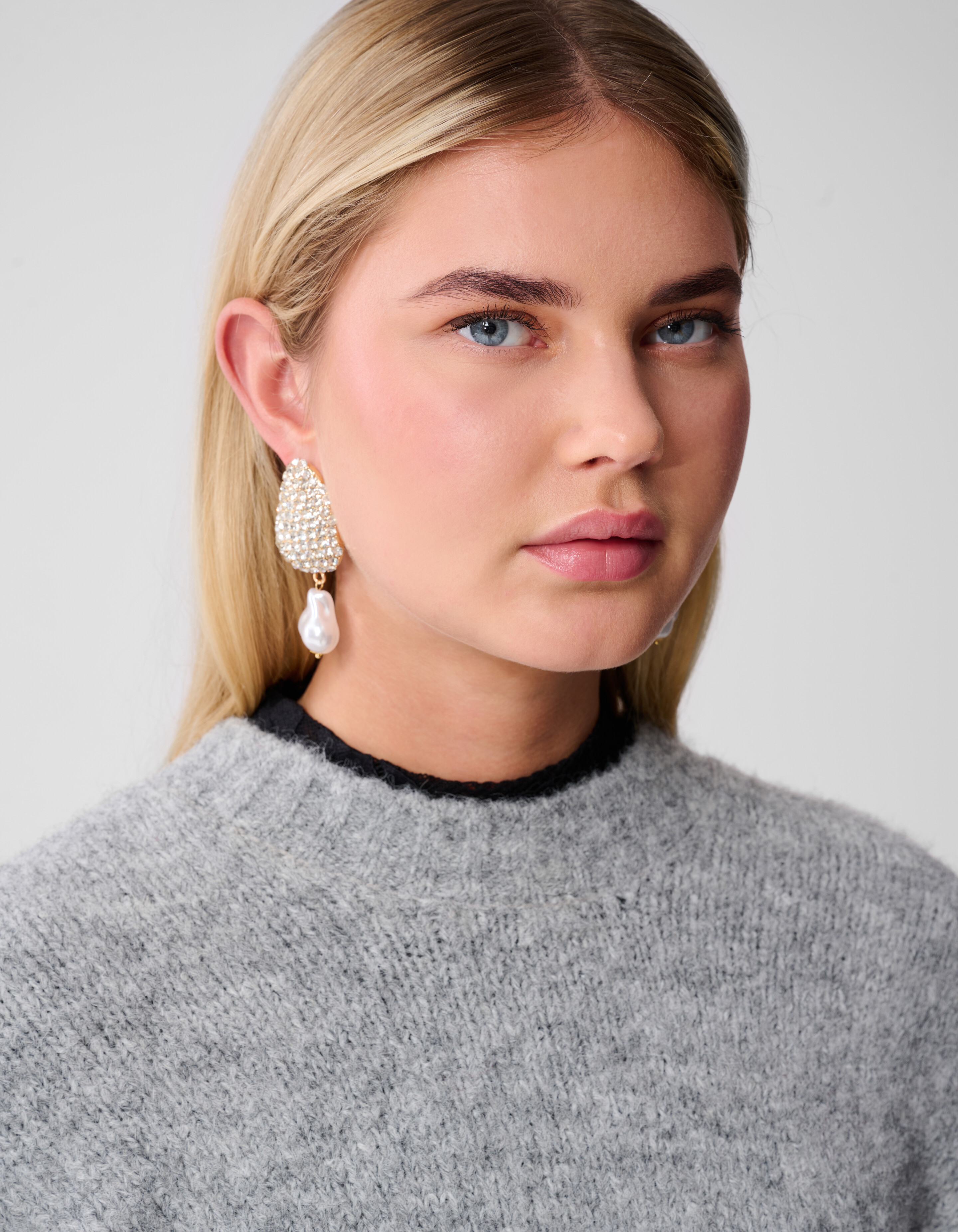 Statement Straß Perlen Ohrringe Gold SHOEBY ACCESSOIRES