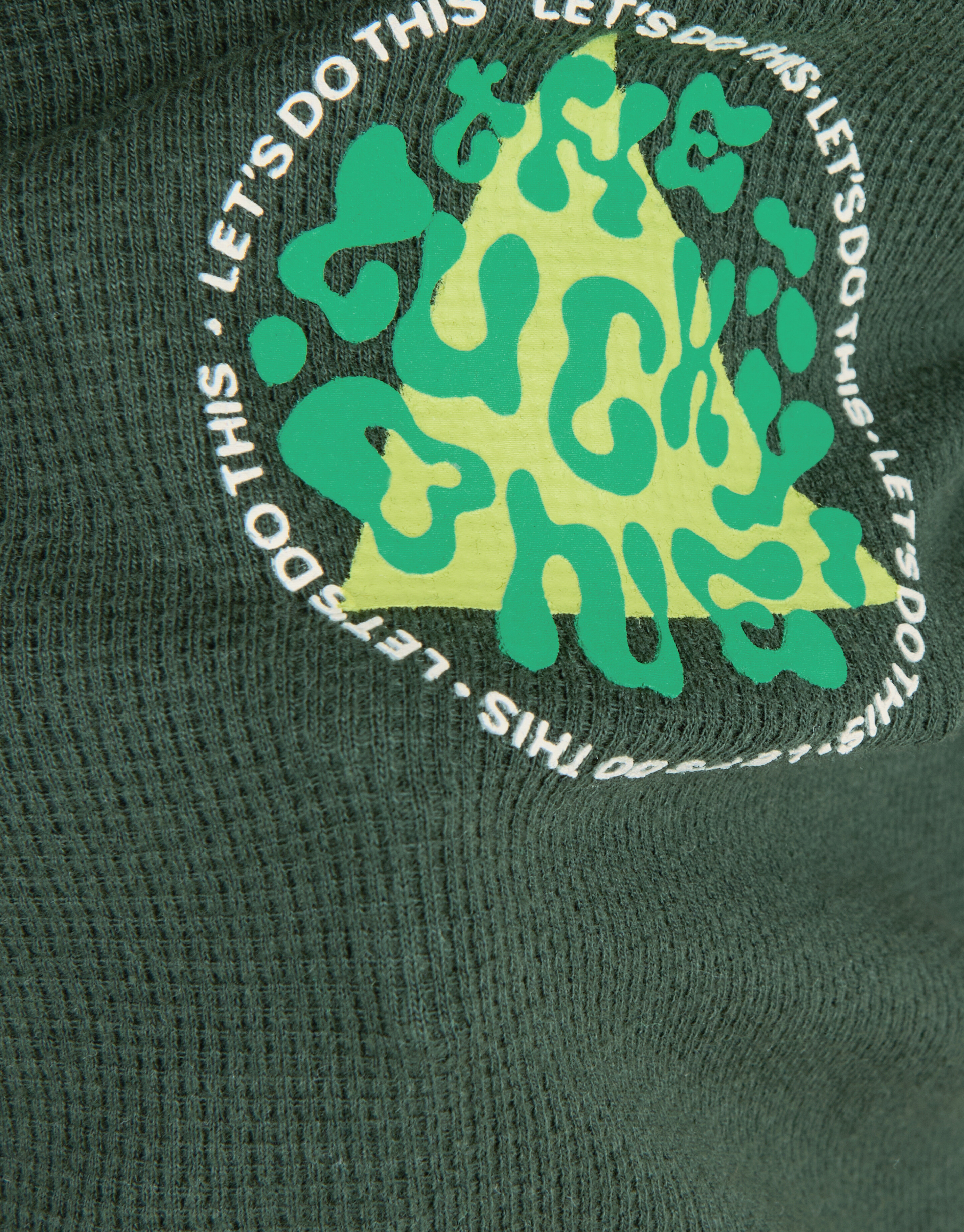 Struktur-T-Shirt Dunkelgrün SHOEBY BOYS