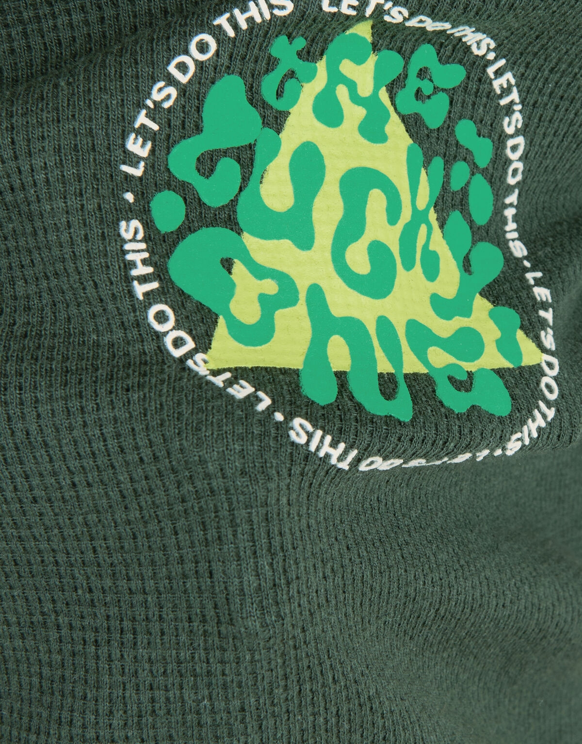 Struktur-T-Shirt Dunkelgrün SHOEBY BOYS