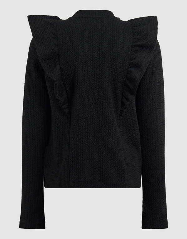 Struktur Ruffle Top Schwarz SHOEBY GIRLS