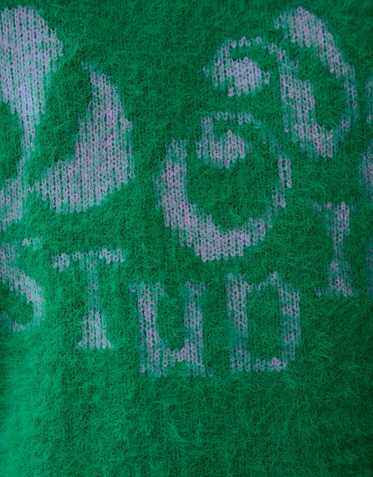 Haariger Strickpullover Gr&uuml;n SHOEBY GIRLS