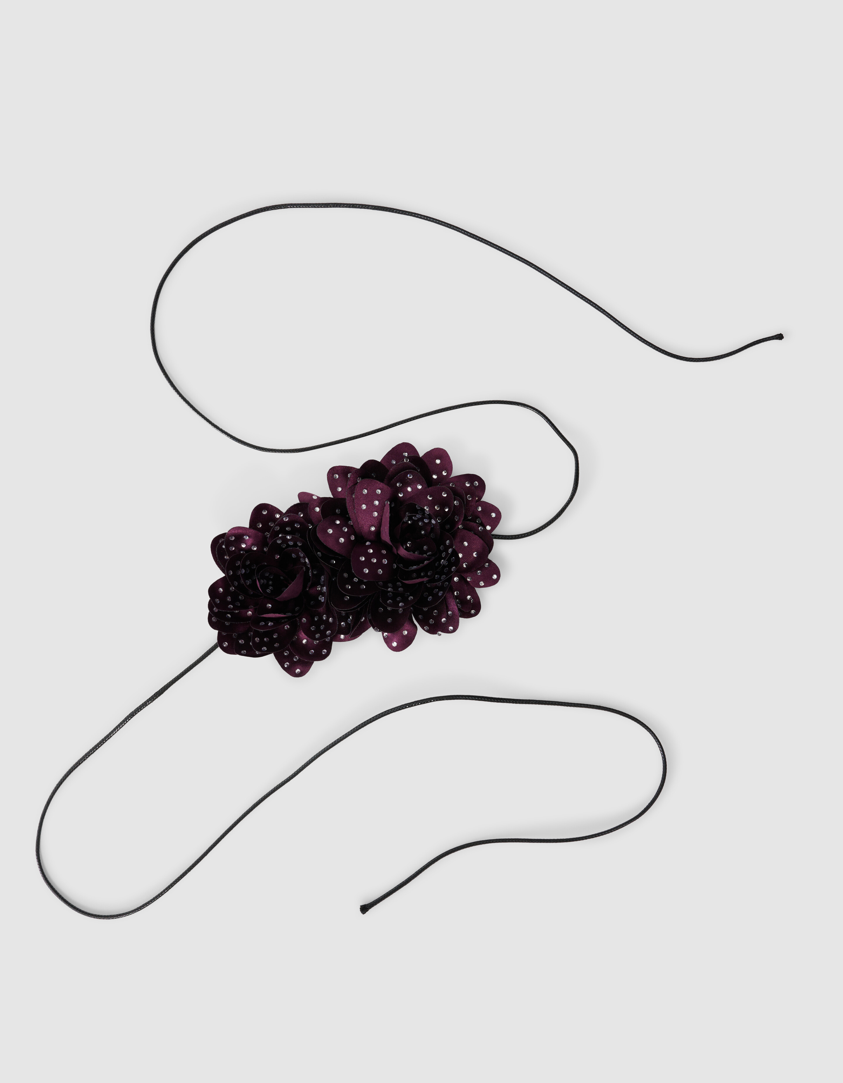 Strass-Blumen-Corsage Dark Red SHOEBY ACCESSOIRES