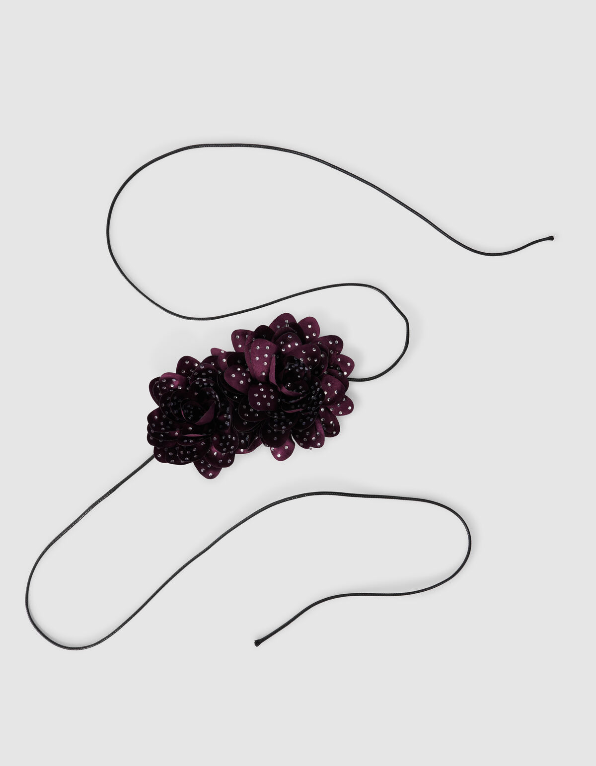 Strass-Blumen-Corsage Dark Red SHOEBY ACCESSOIRES