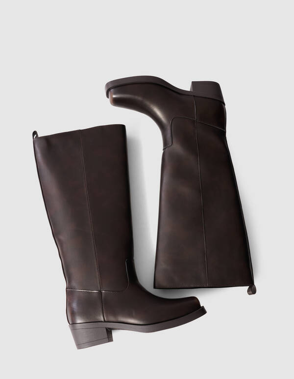 Hohe Stiefel dunkelbraun SHOEBY SHOES