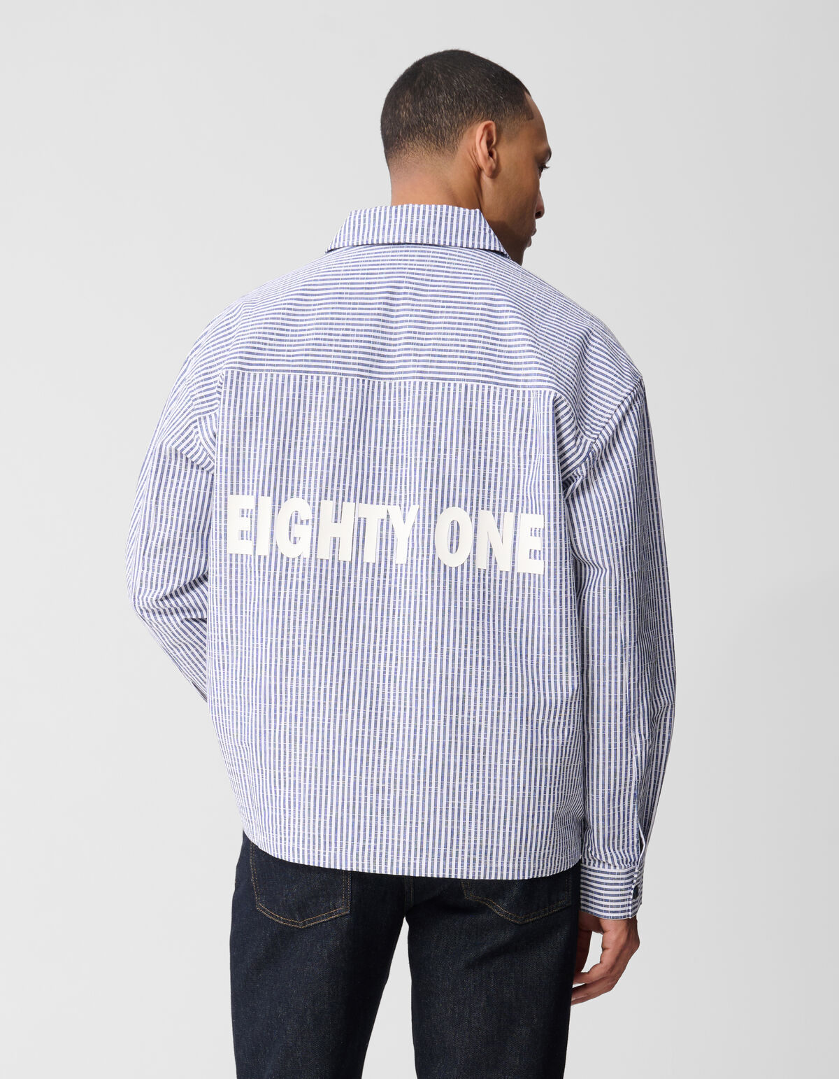 Pinstripe Overshirt Blau SHOEBY MEN