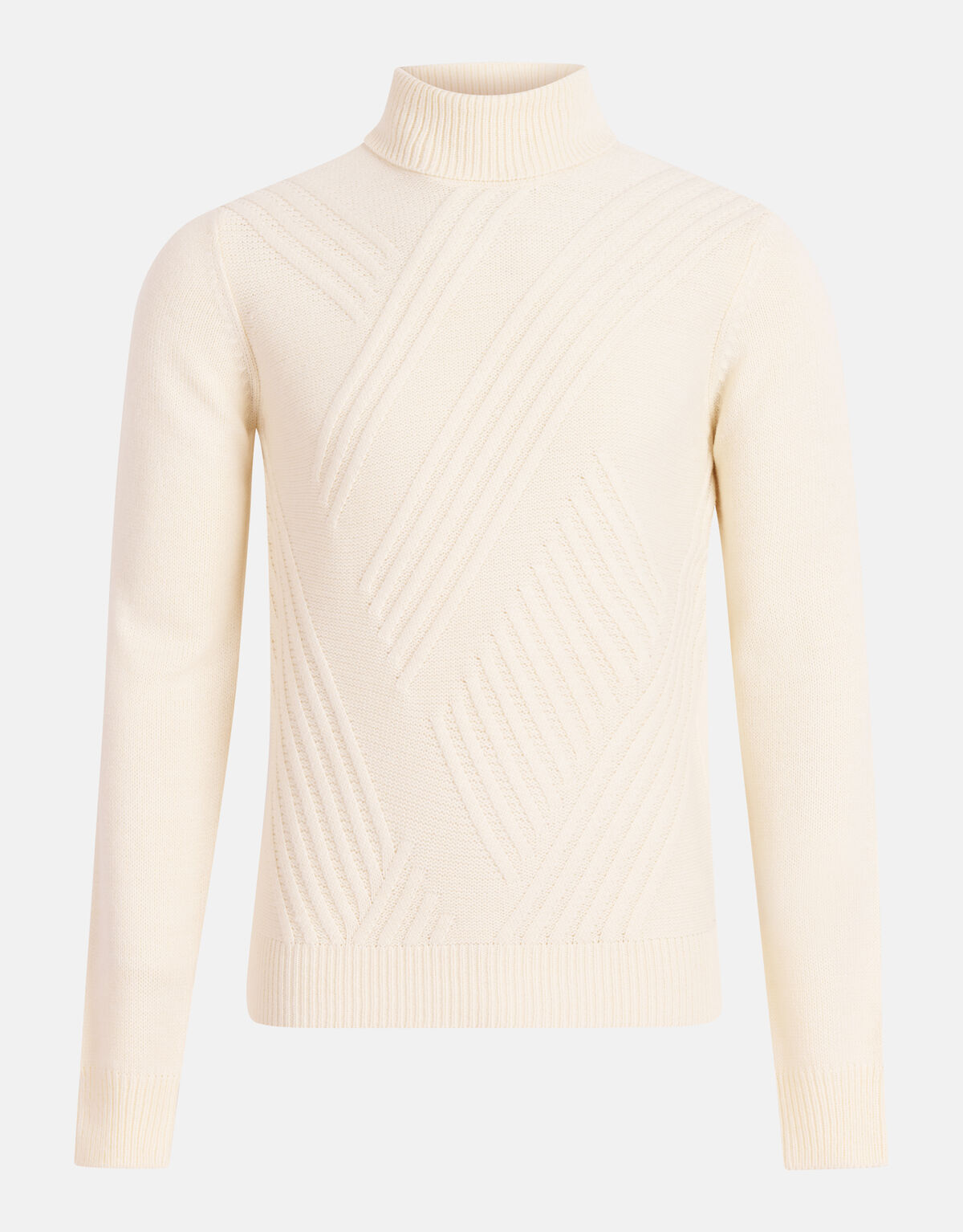 Diagonaler Kabelpullover Off White SHOEBY MEN