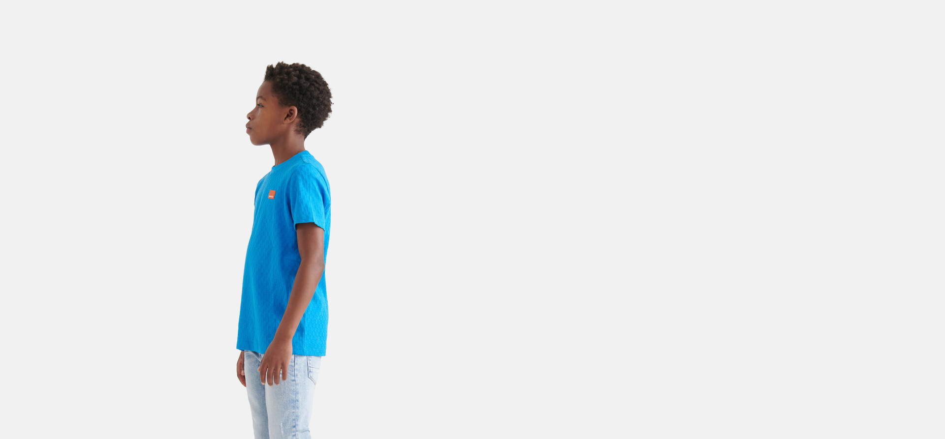 T-Shirt mit Karodruck Blau SHOEBY BOYS