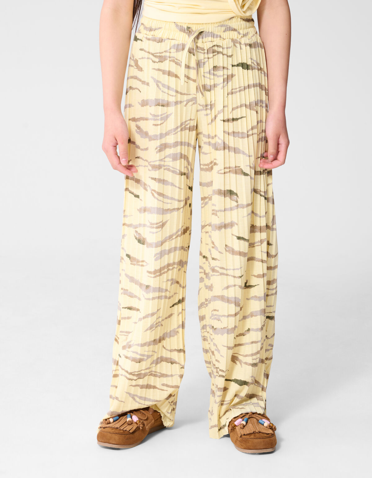 Tiger Plissee Hose Hellgelb SHOEBY GIRLS