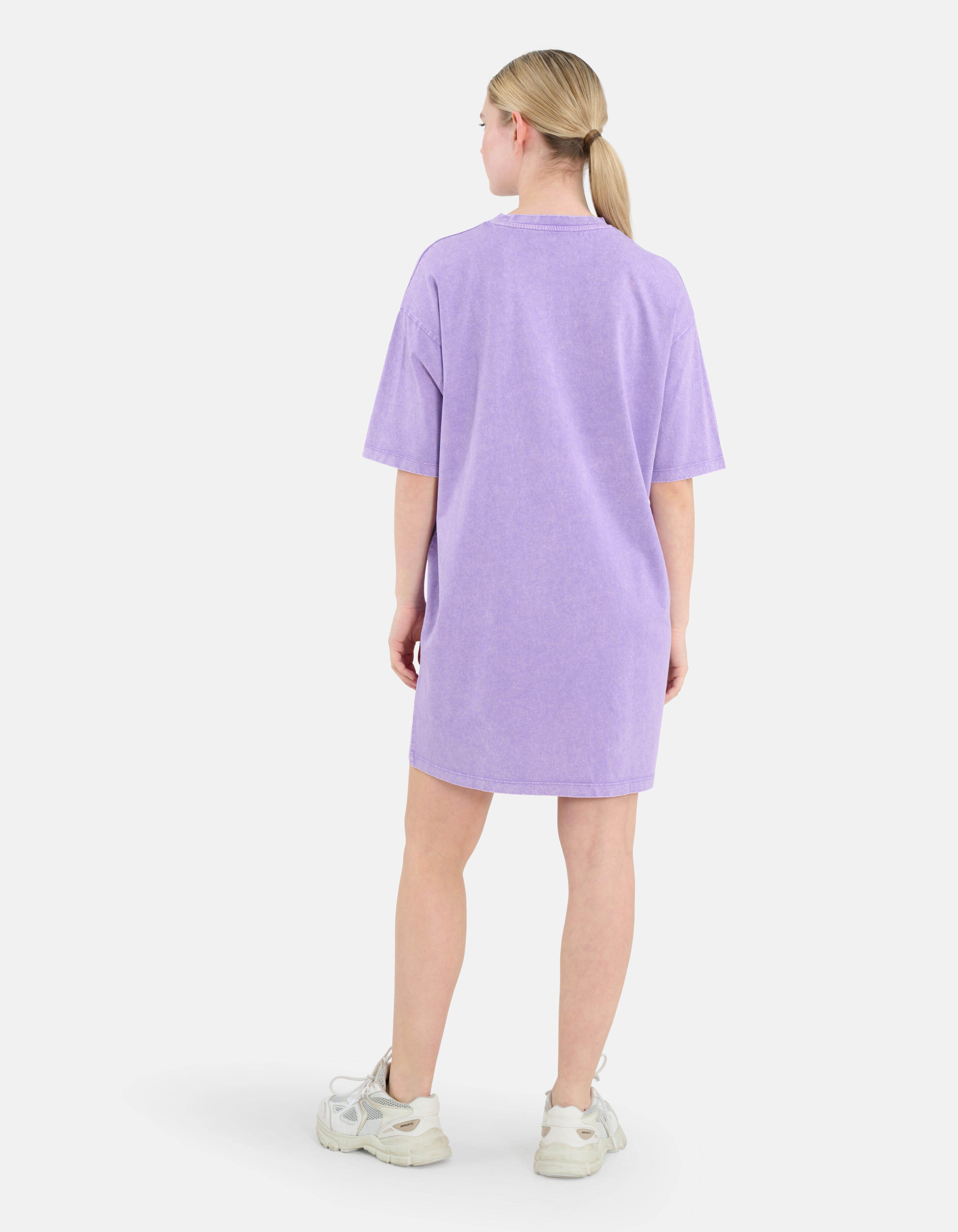 Gewaschenes T-Shirt Kleid Hellviolett SHOEBY WOMEN