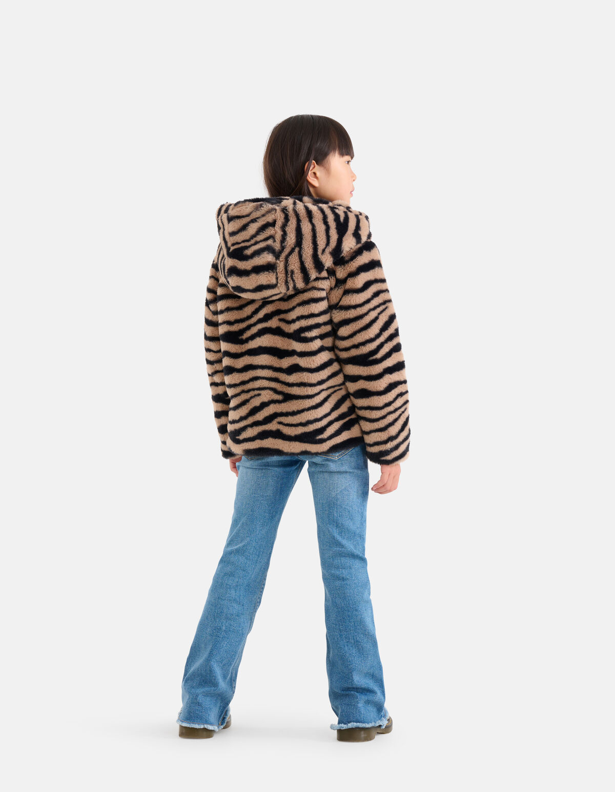 Bedruckte Kunstpelzjacke Braun SHOEBY GIRLS