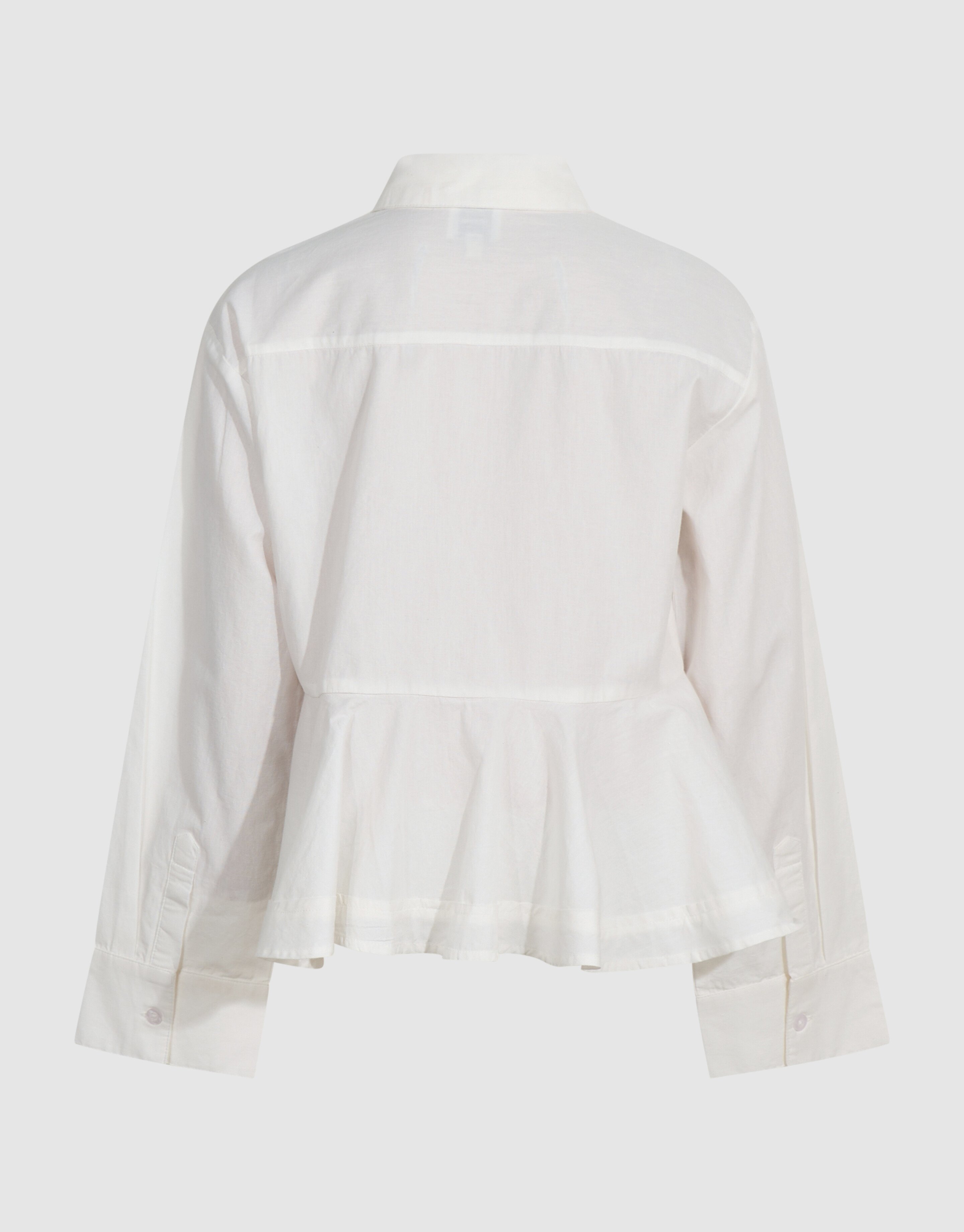 Peplum Herz Bluse Wei&szlig; SHOEBY GIRLS