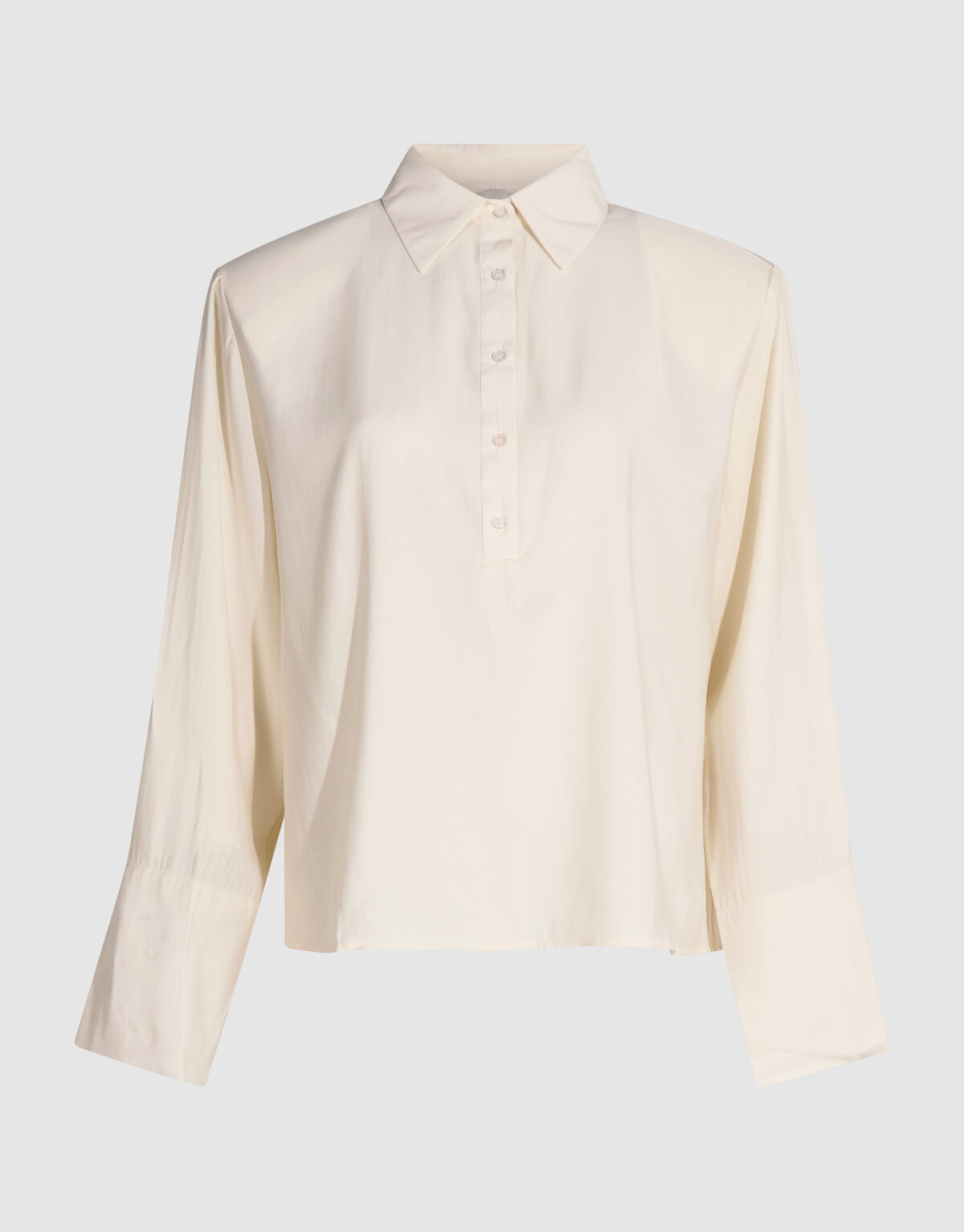 Soft Polo Bluse Ecru SHOEBY WOMEN