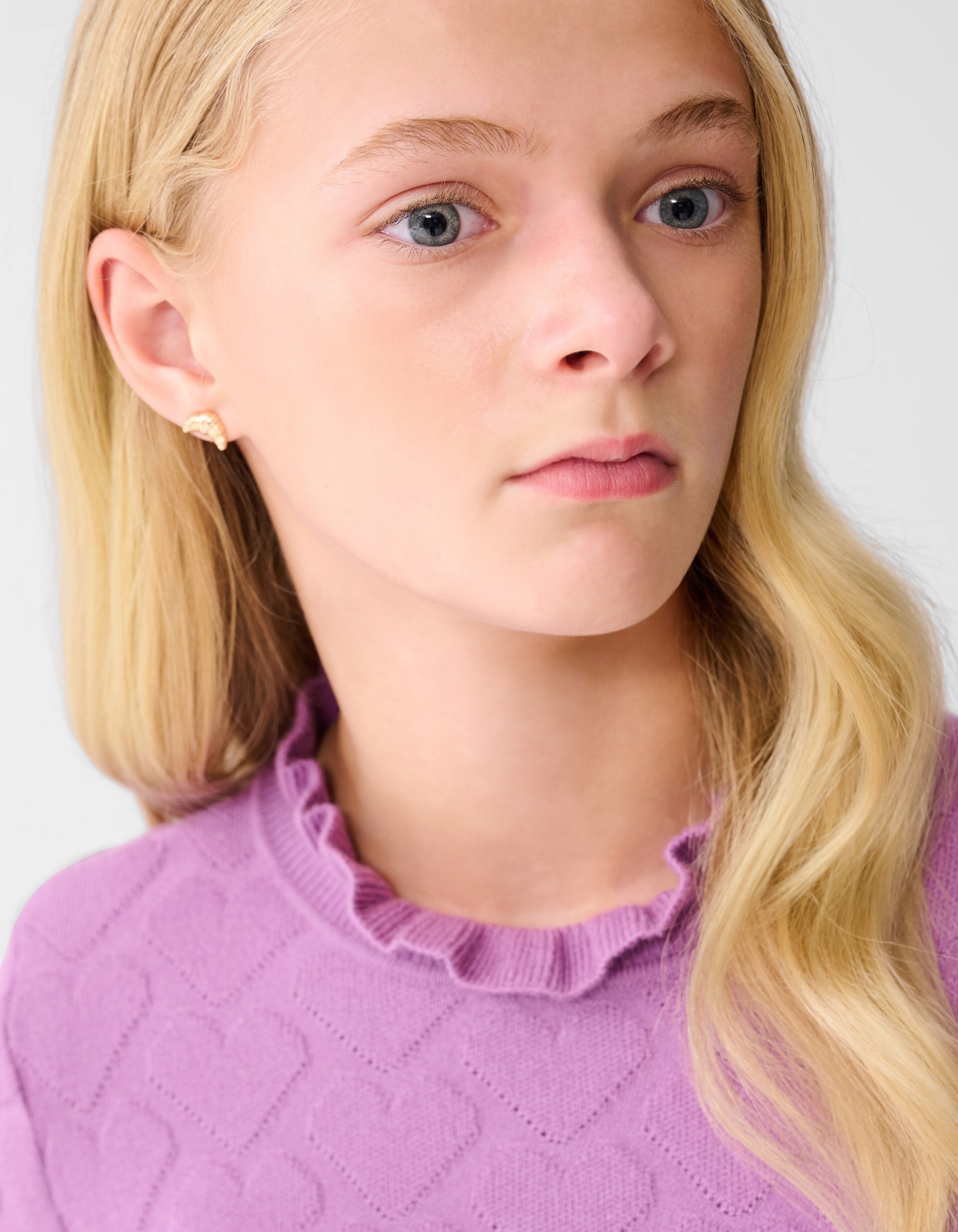 Stricktop mit Herzmotiv Lila SHOEBY GIRLS