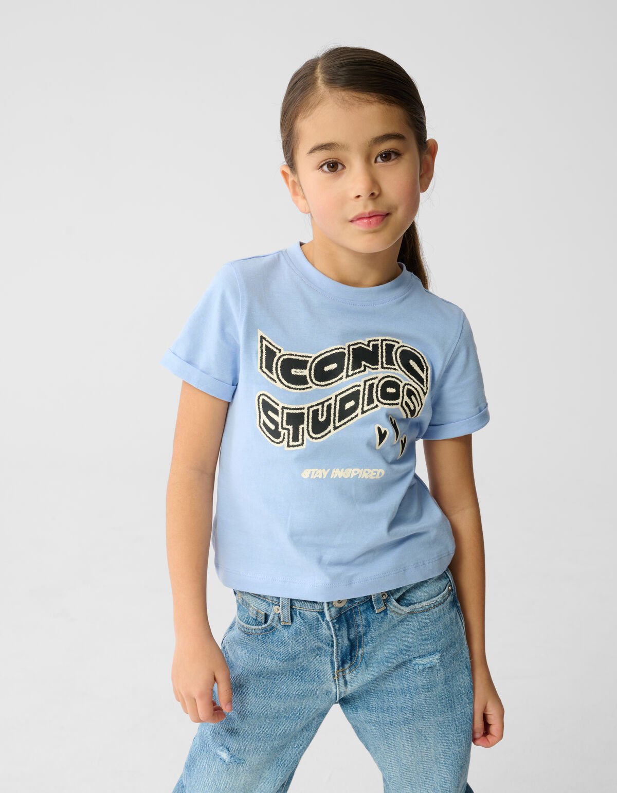 Iconic Studios Artwork T-Shirt Hellblau SHOEBY GIRLS