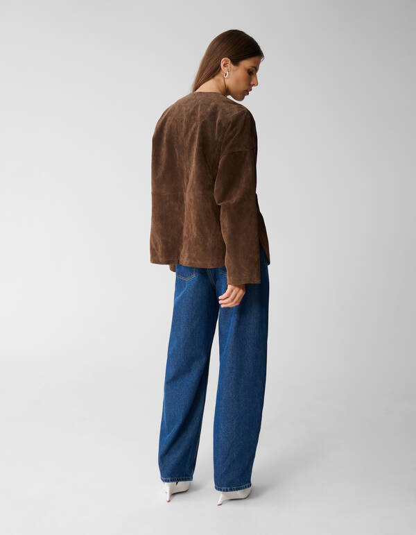 Entspannter Schnitt Wildlederjacke Braun von Mieke SHOEBY WOMEN