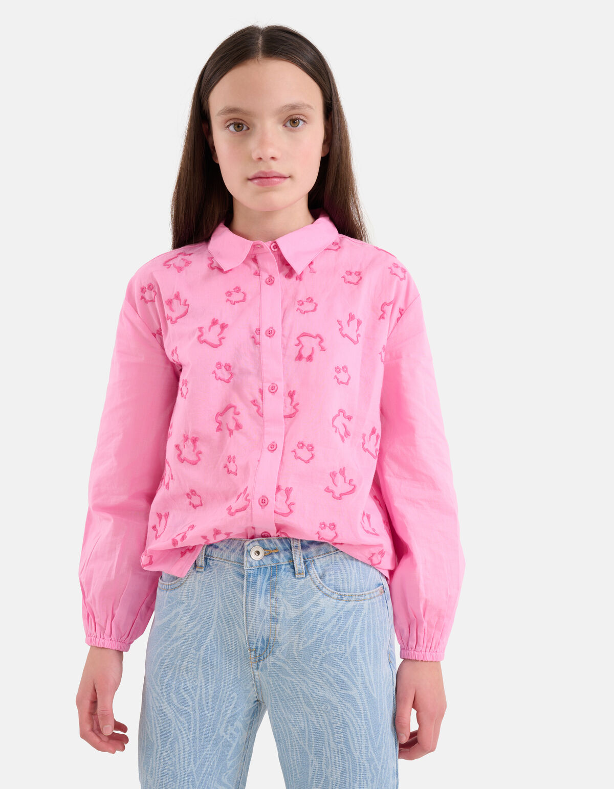 Embroidery Blouse Roze SHOEBY GIRLS
