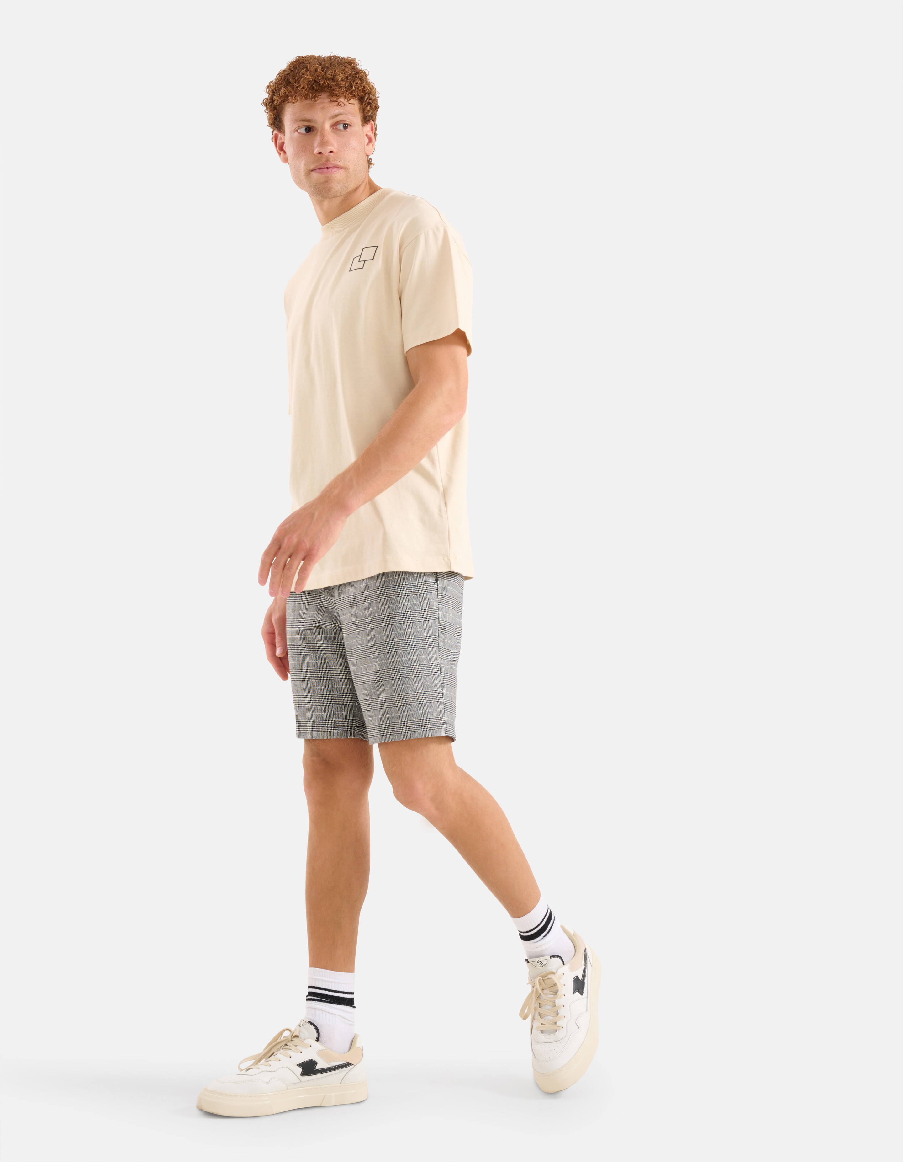 Karierte Shorts hellgrau SHOEBY MEN