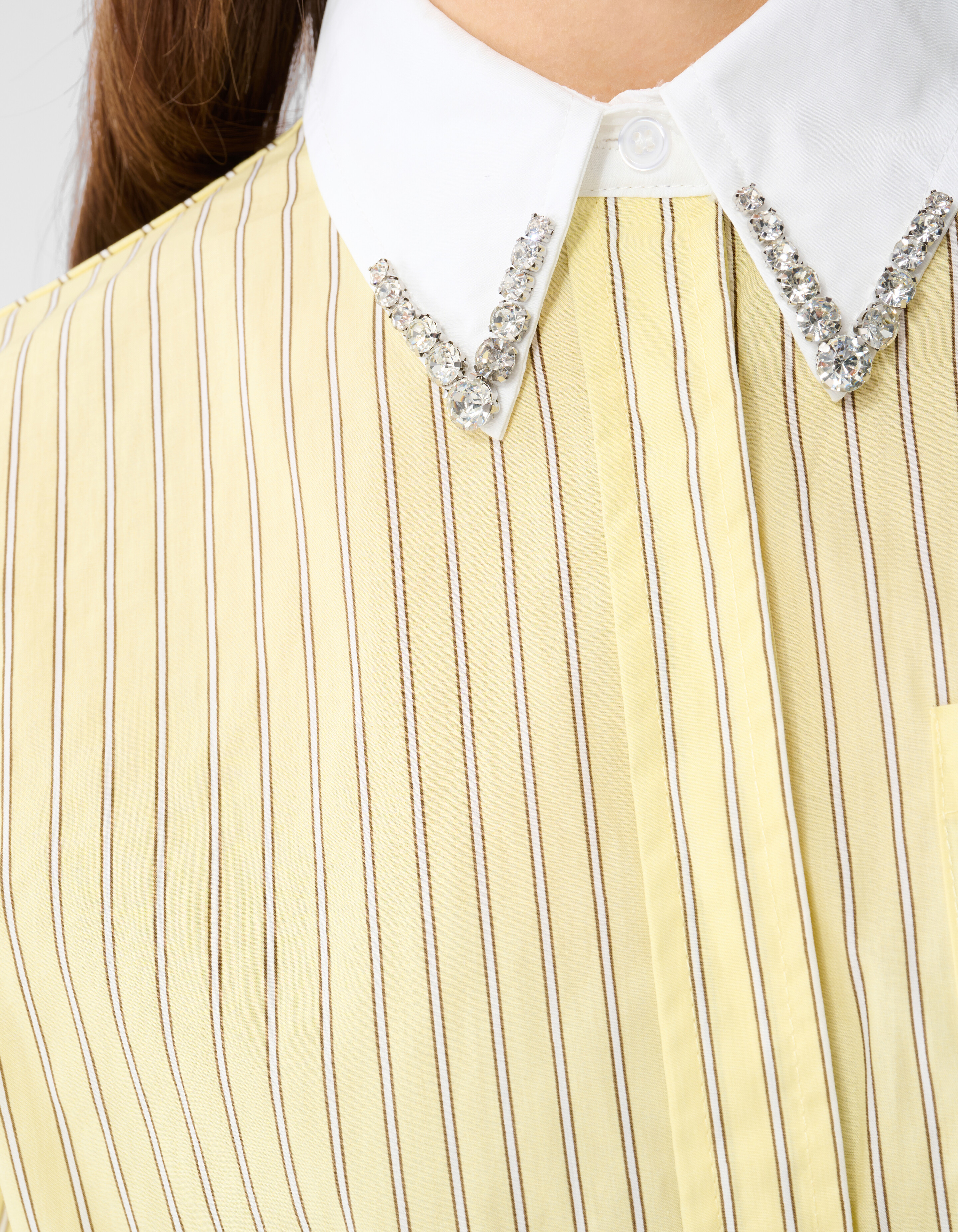Bluse mit Strasskragen, hellgelb SHOEBY WOMEN